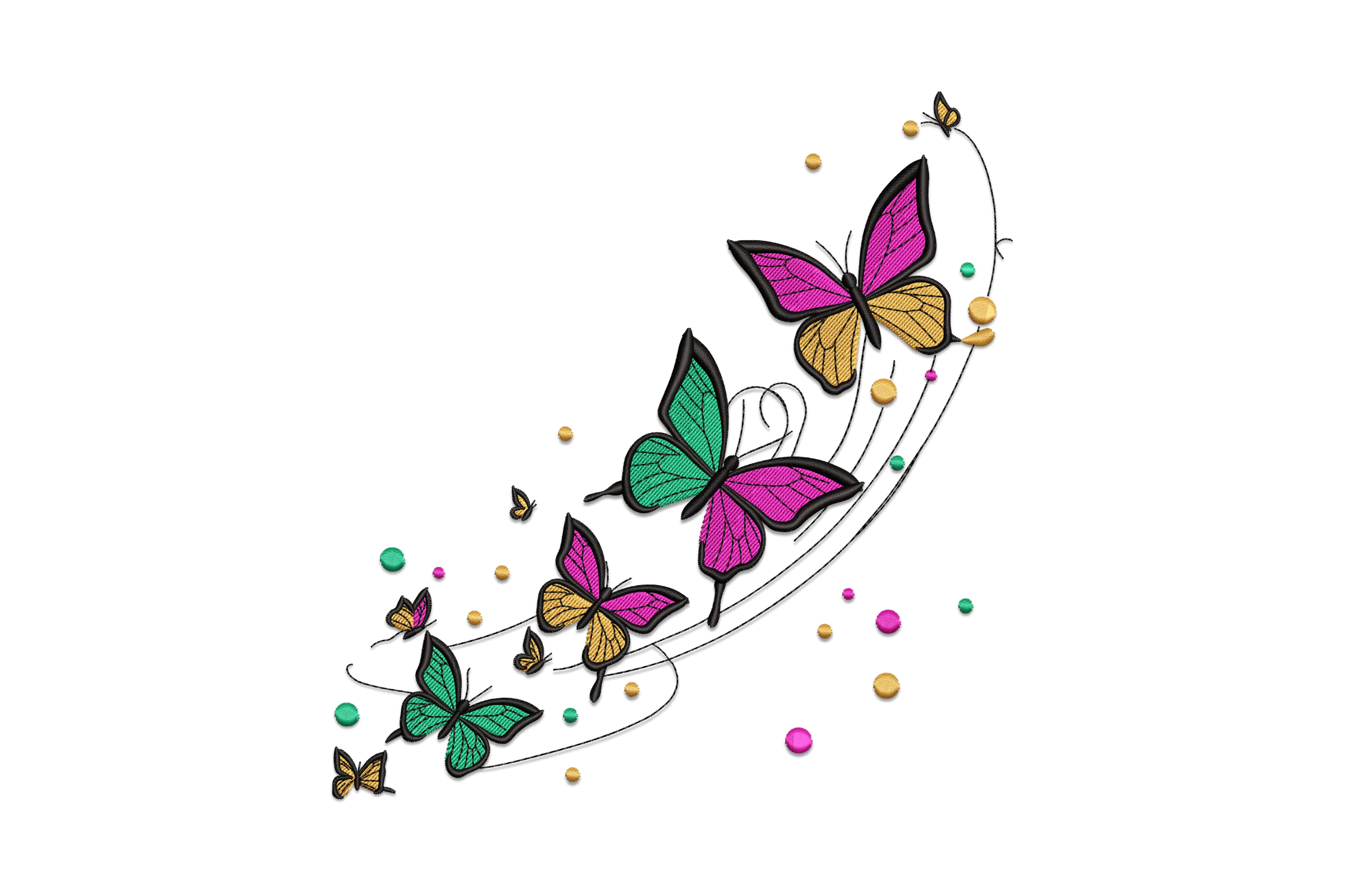 Butterfly Set Embroidery Design