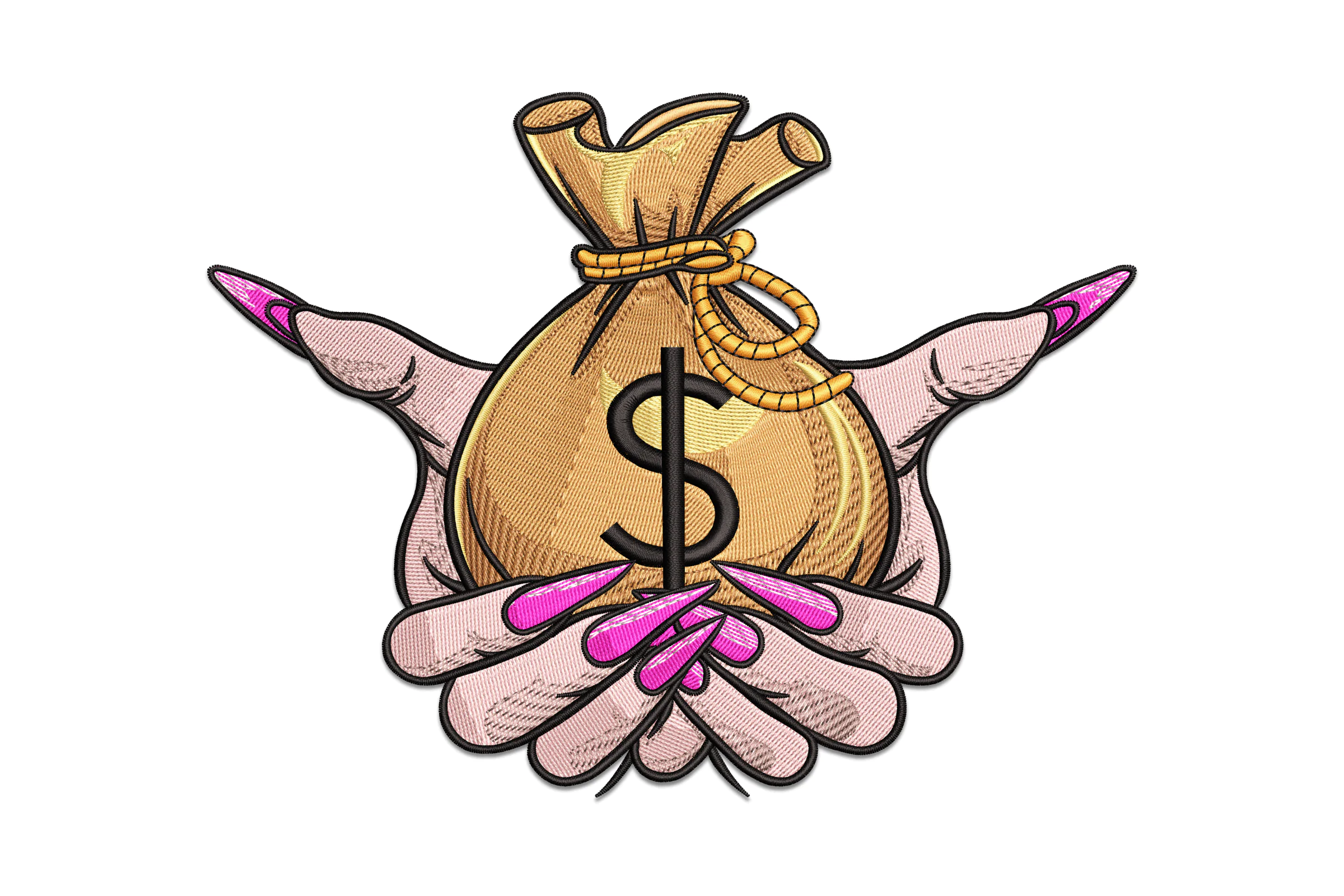 Money Bag Embroidery Design