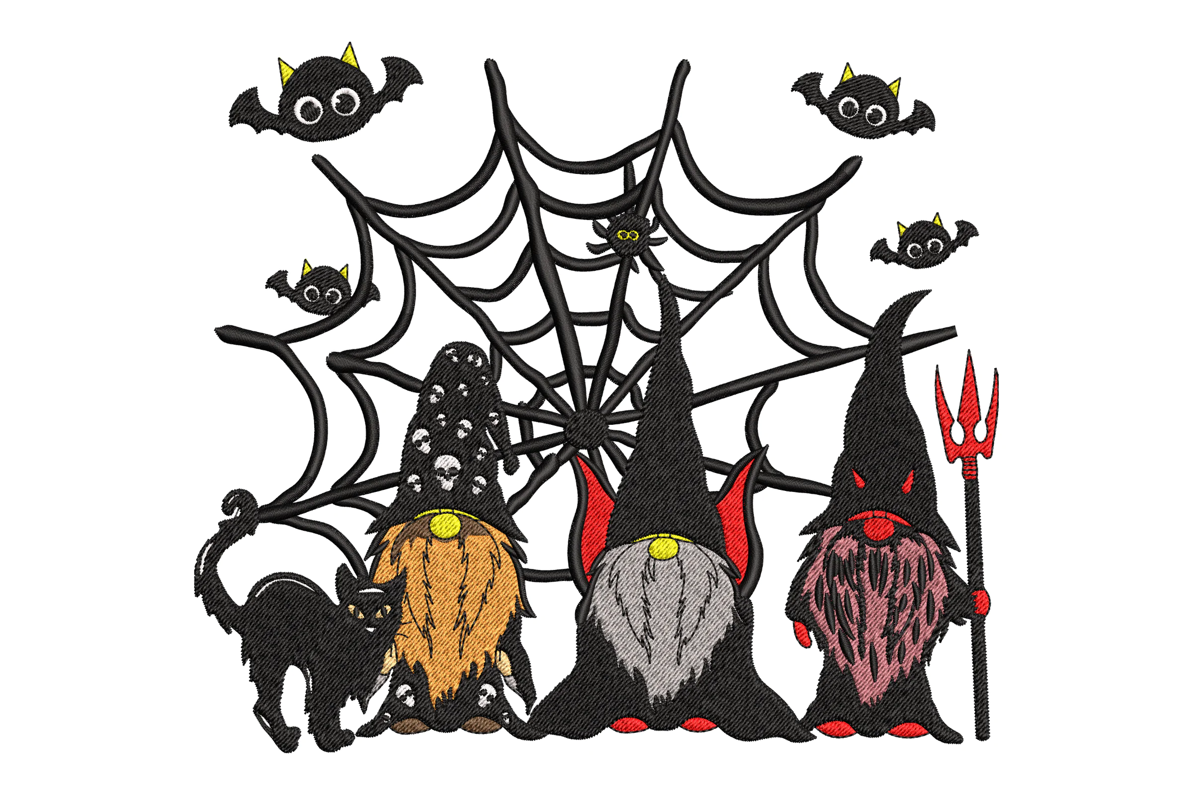 Halloween Gnomes Embroidery Design