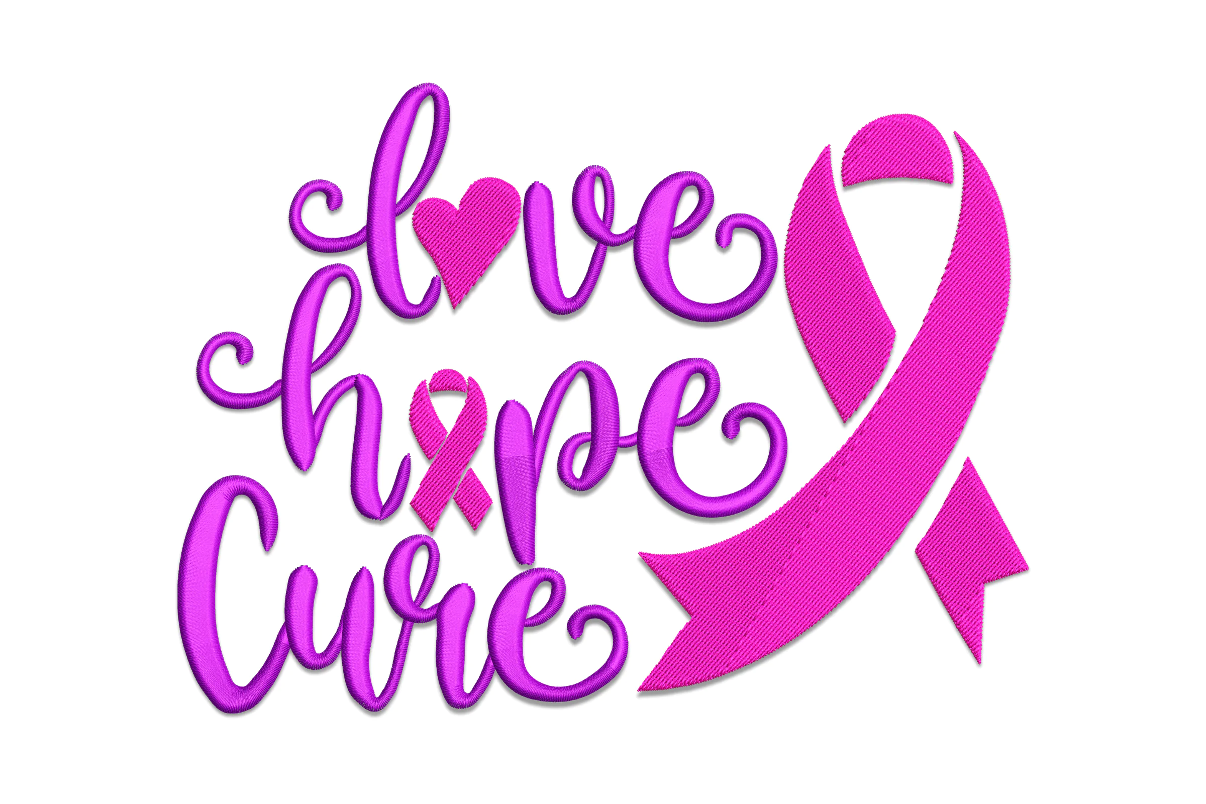 Love Hope Cure Machine Embroidery Design