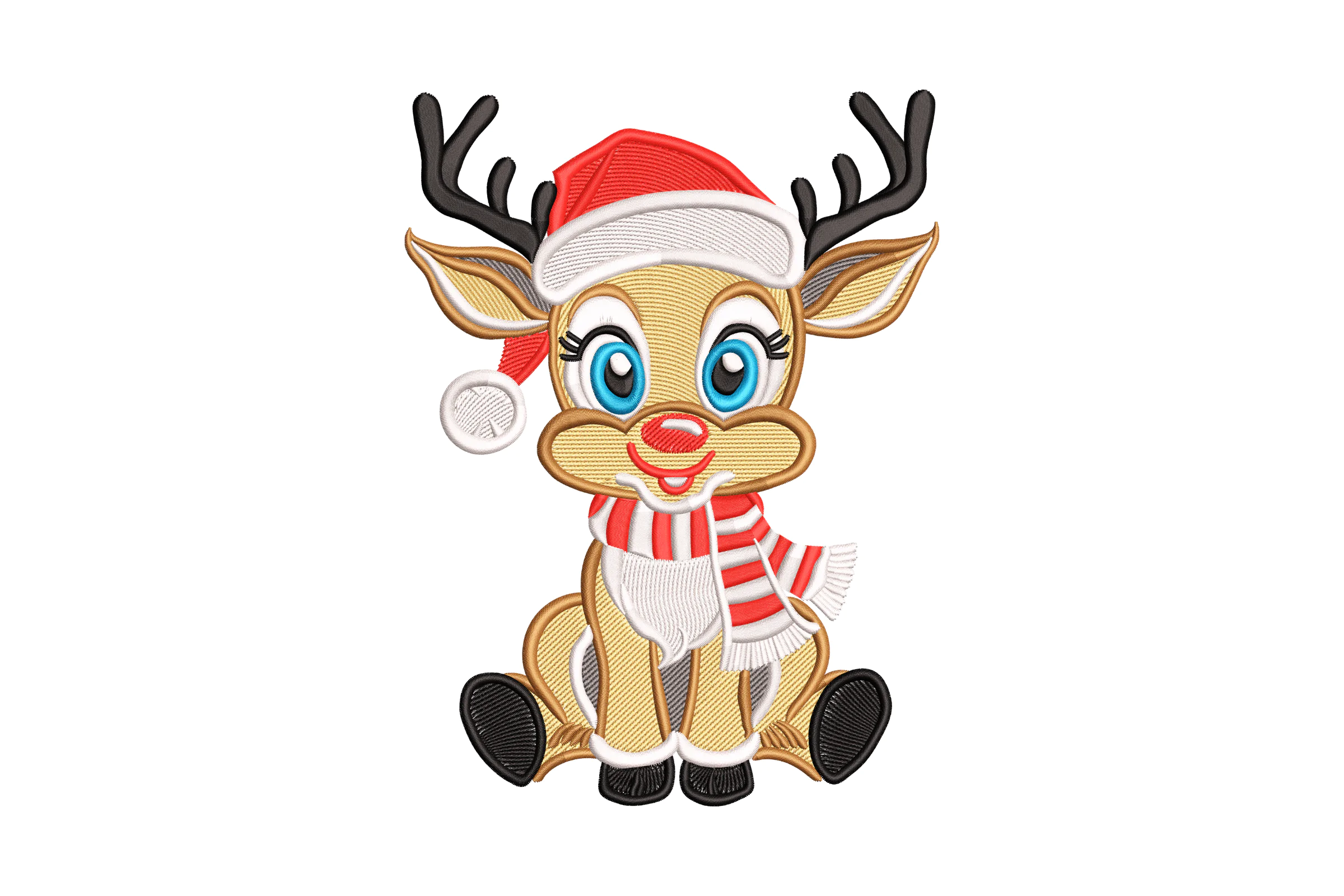 Christmas Baby Reindeer Embroidery Design Pattern