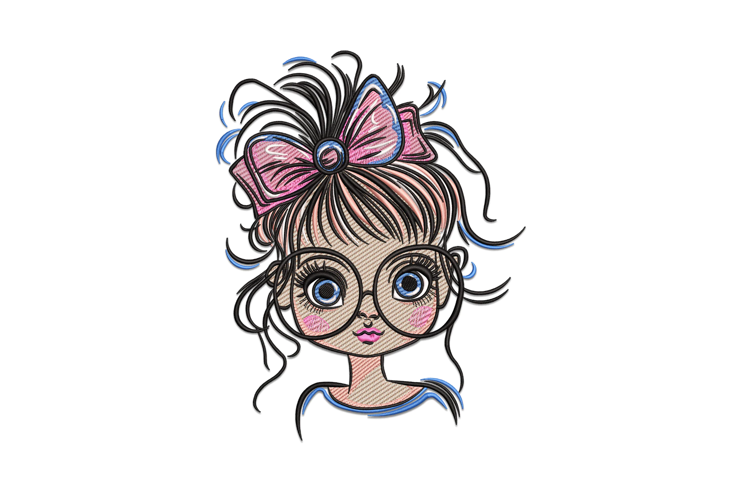 Baby Girl Bow Embroidery Design