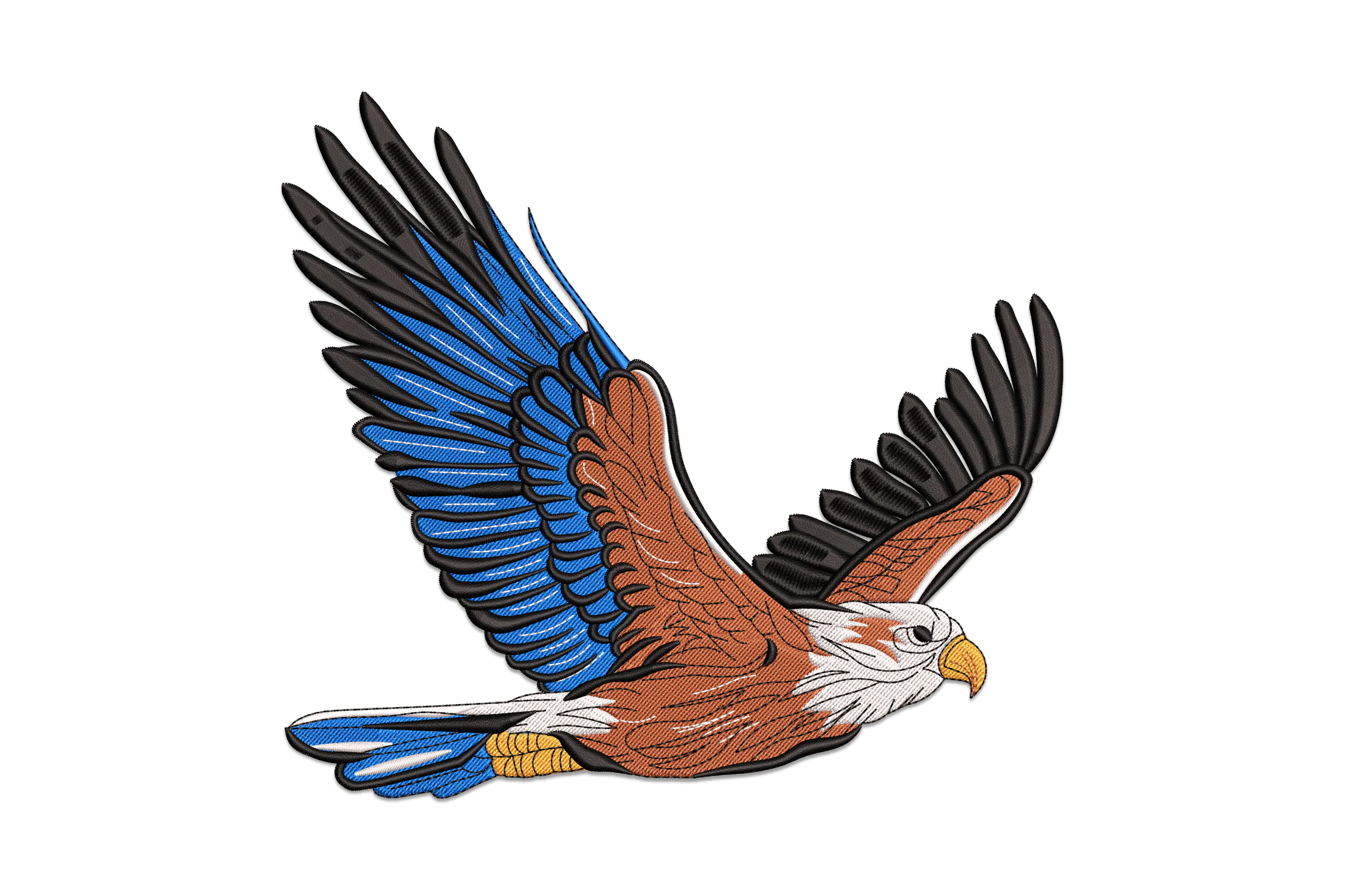Majestic Flying Eagle Embroidery Design