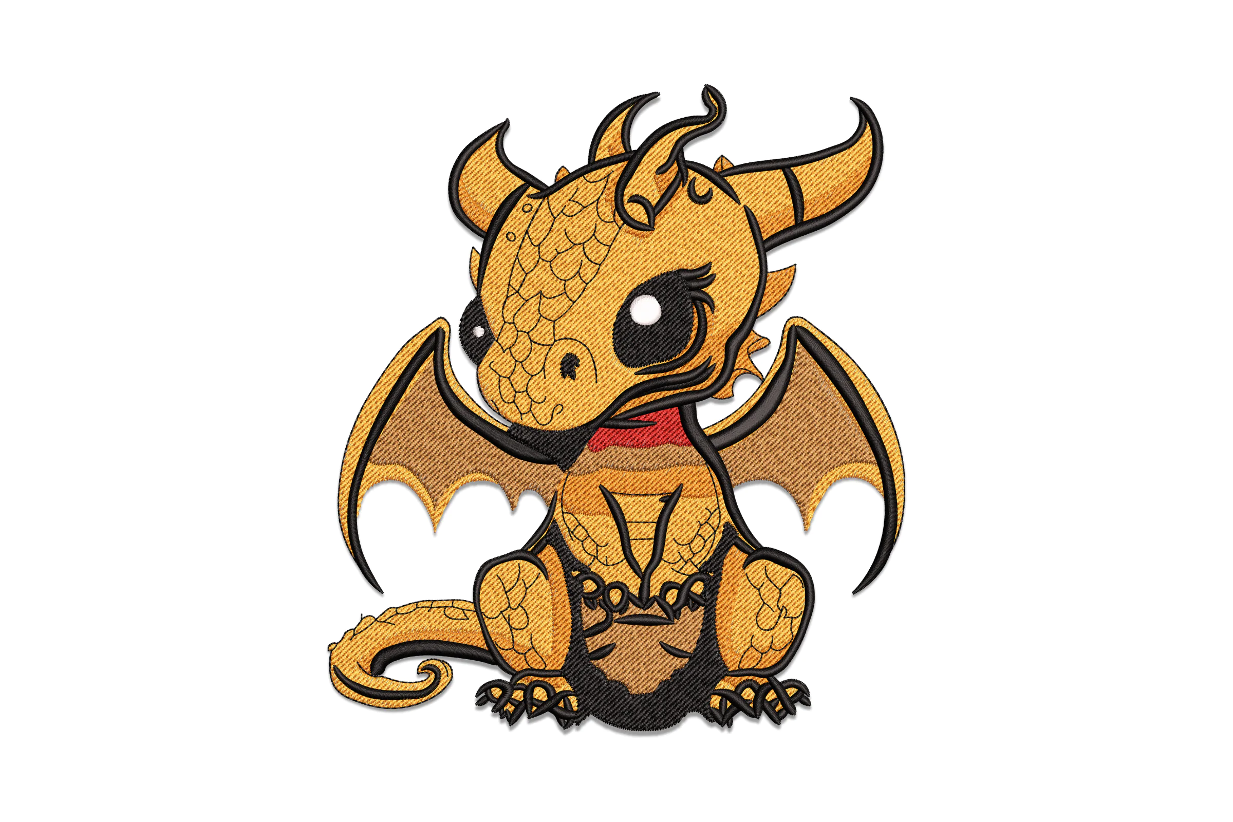 Cute Baby Dragon Digital Embroidery Design
