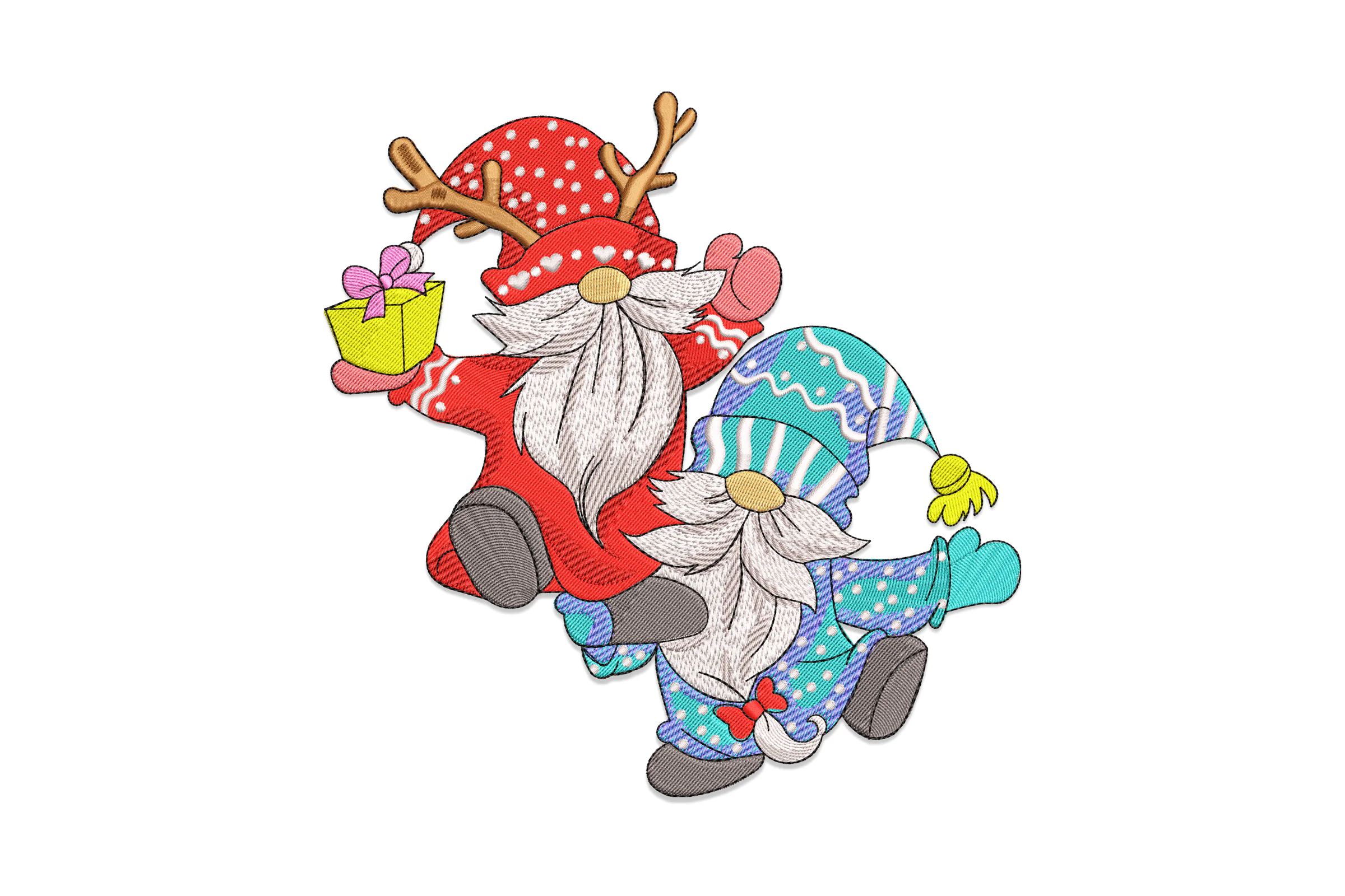 Christmas Gnomes Digital Embroidery File