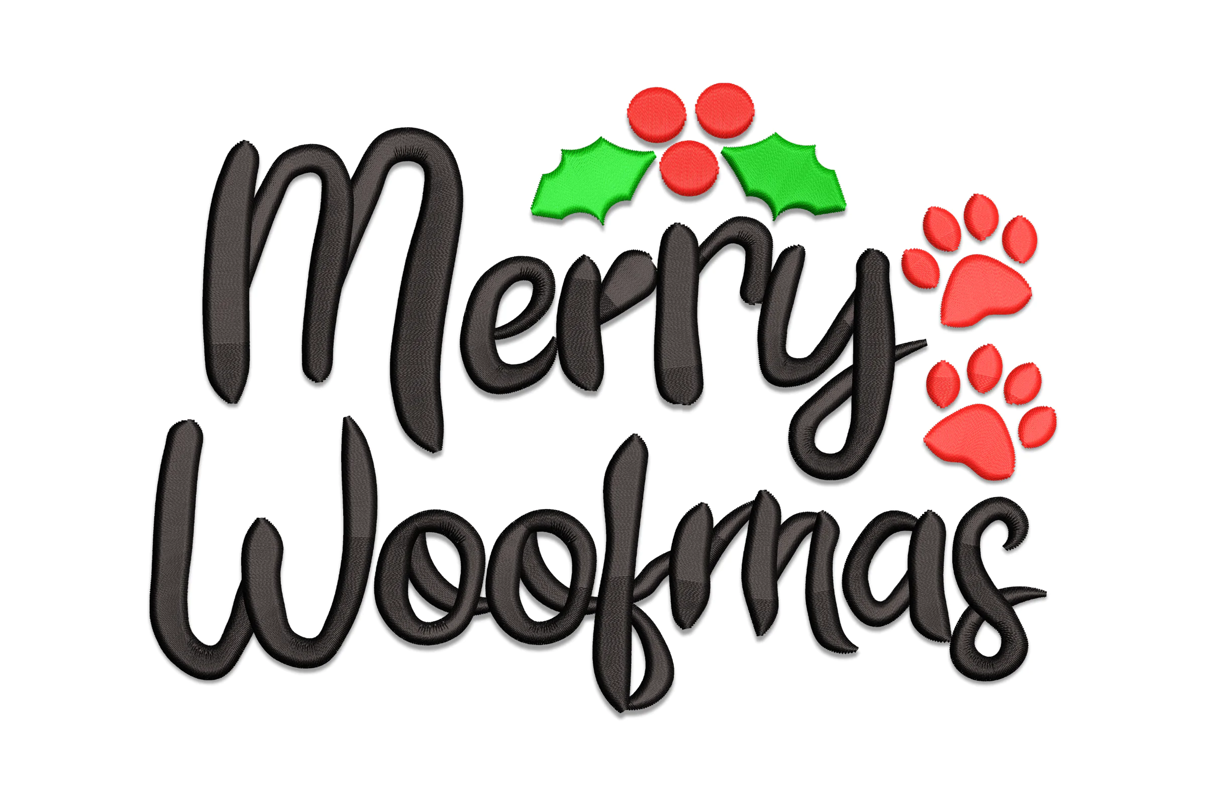 Merry Woofmas Embroidery Pattern