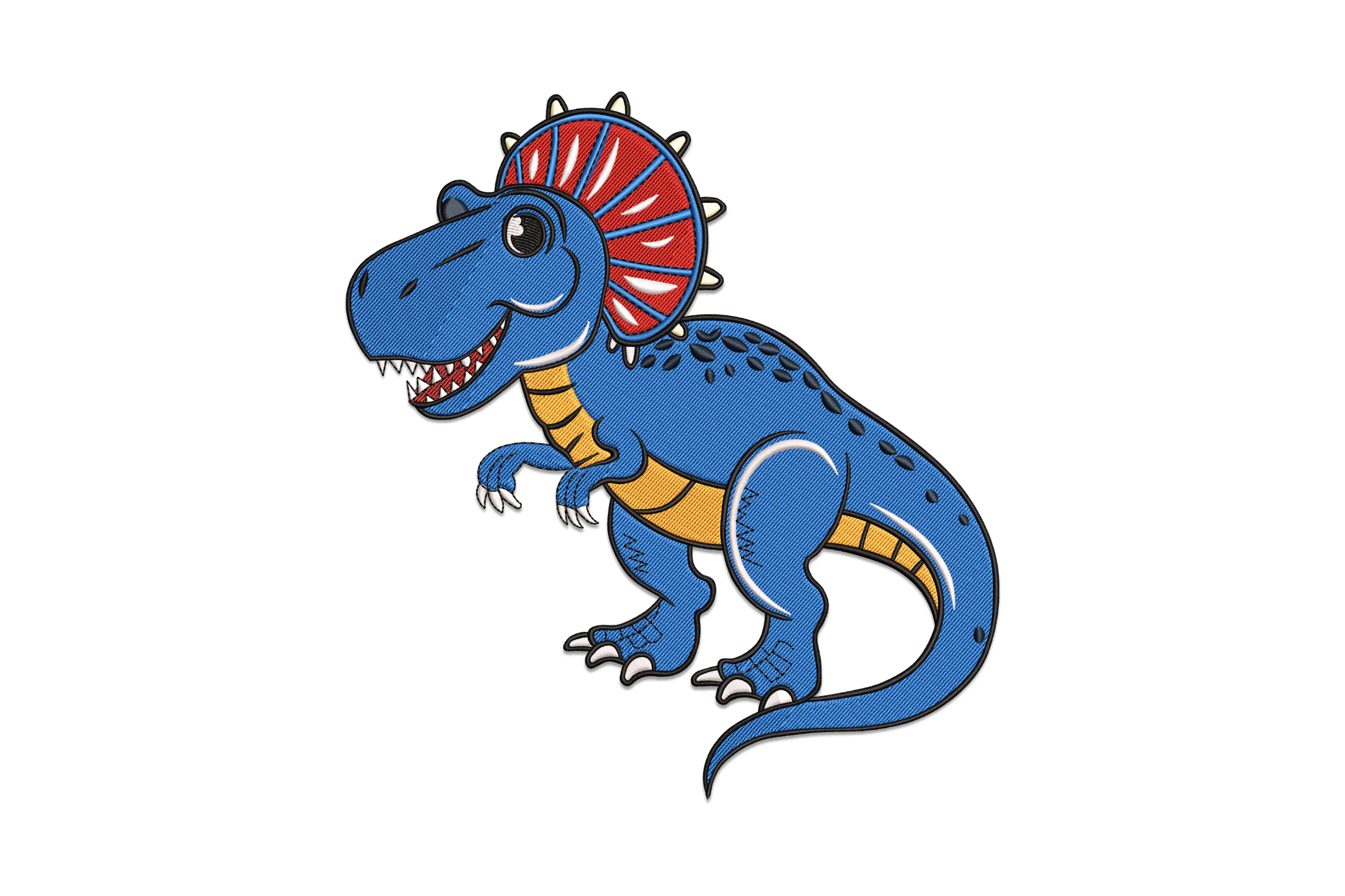Colorful Dinosaur Embroidery Design