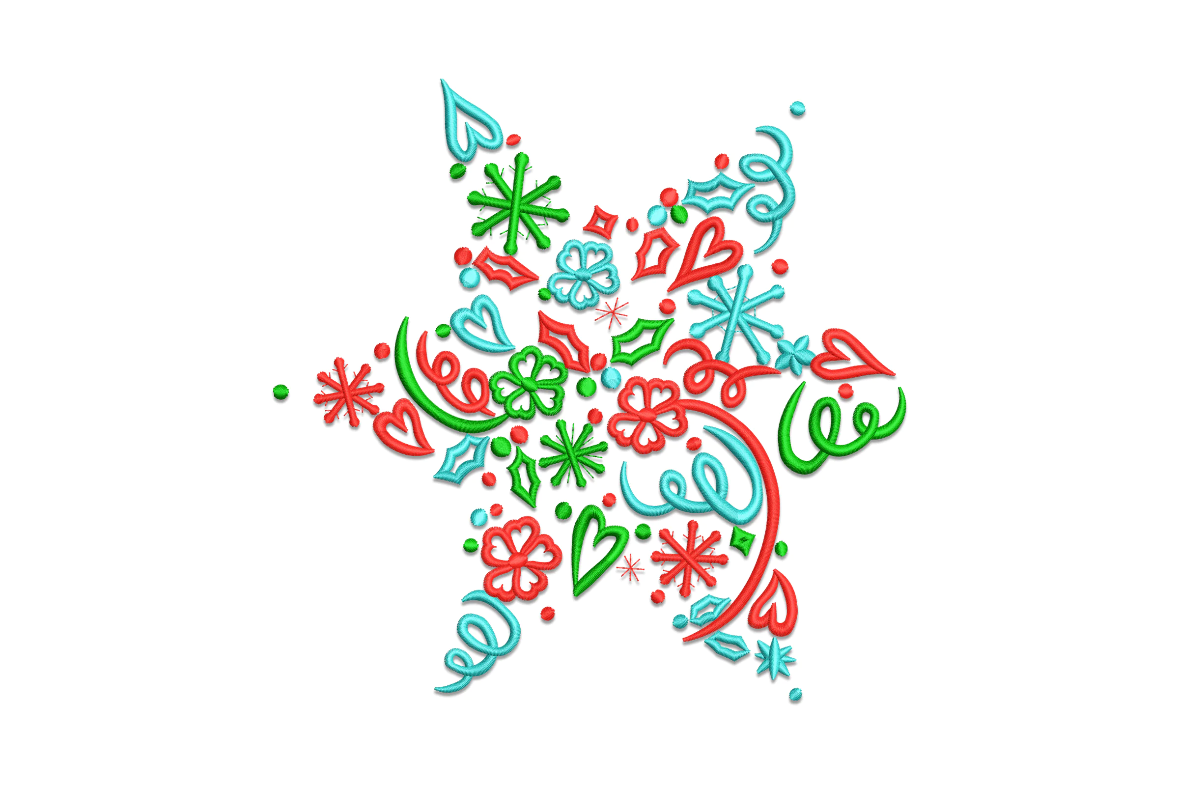 Christmas Snowflakes Embroidery Design