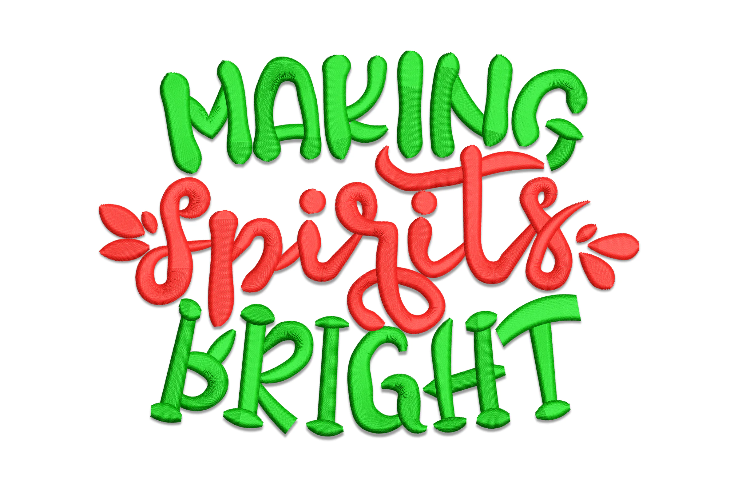 Making Spirits Bright Embroidery Design