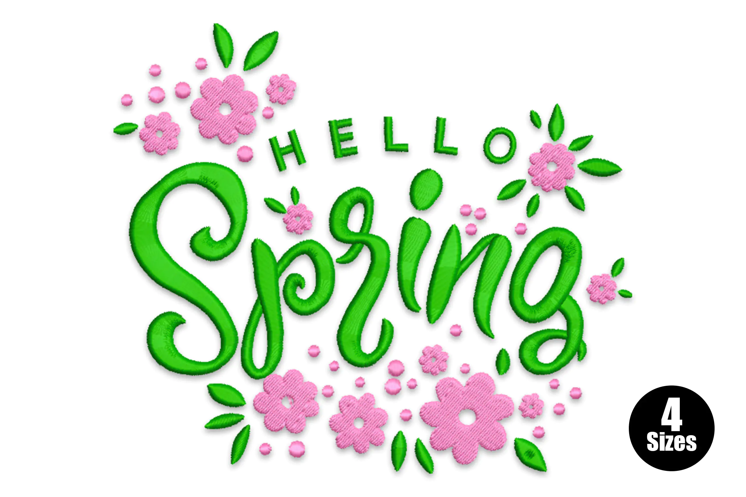 Hello Spring Embroidery Design File