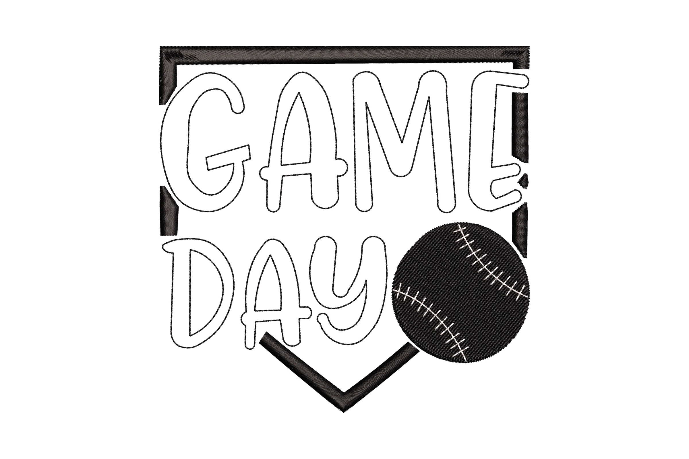 Game Day Embroidery Design File