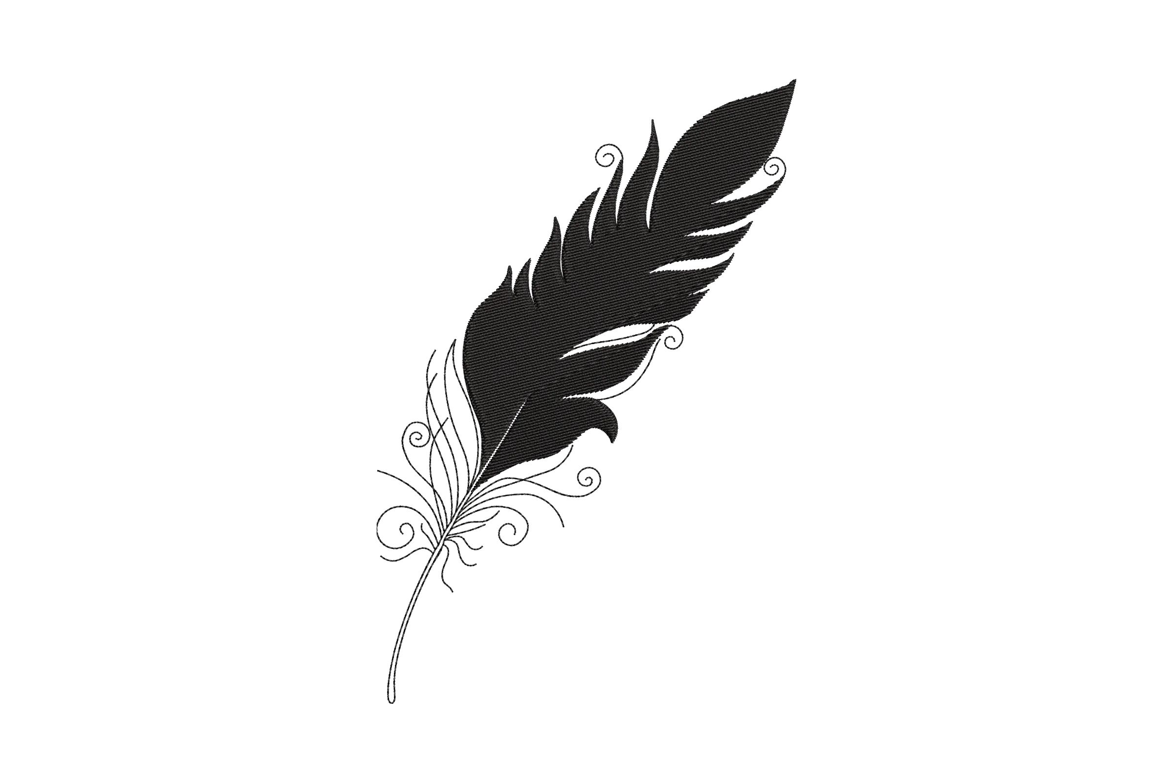 Bird Feathers Applique - Machine Embroidery Design