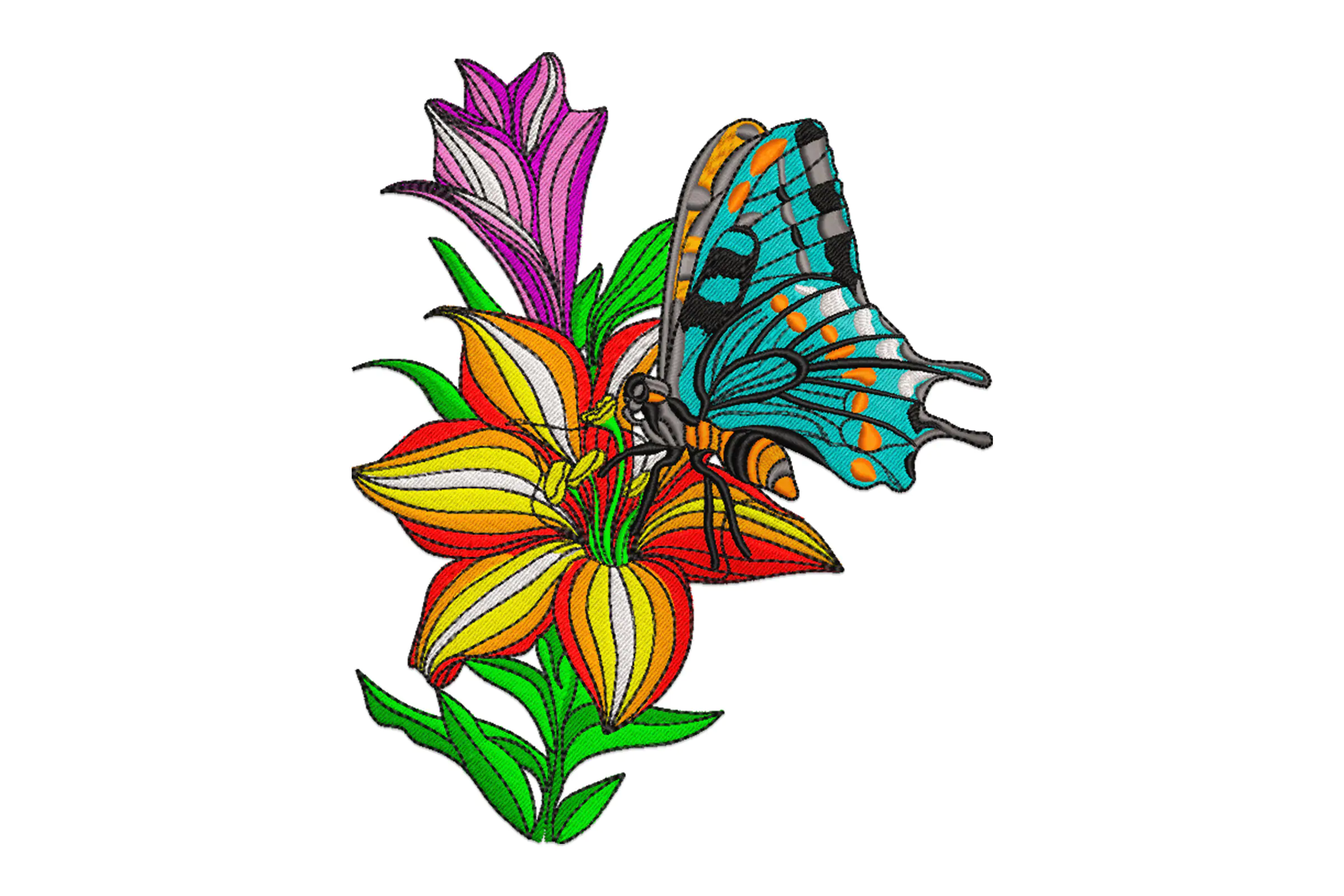 Monarch  Butterfly Embroidery Design