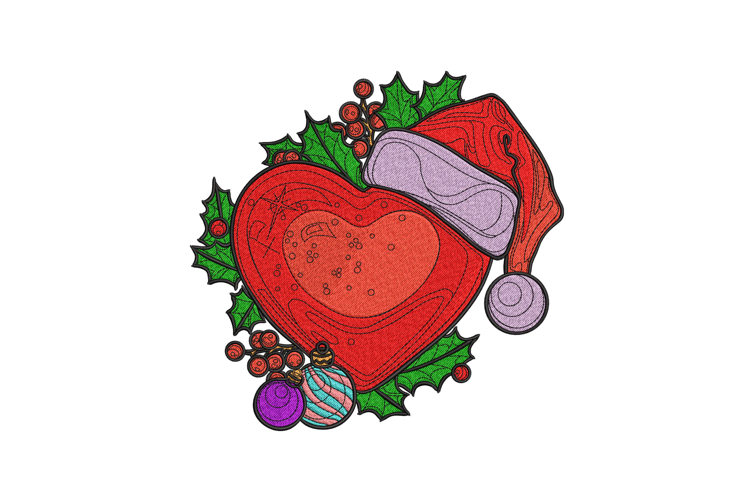 Christmas Heart Embroidery Designs