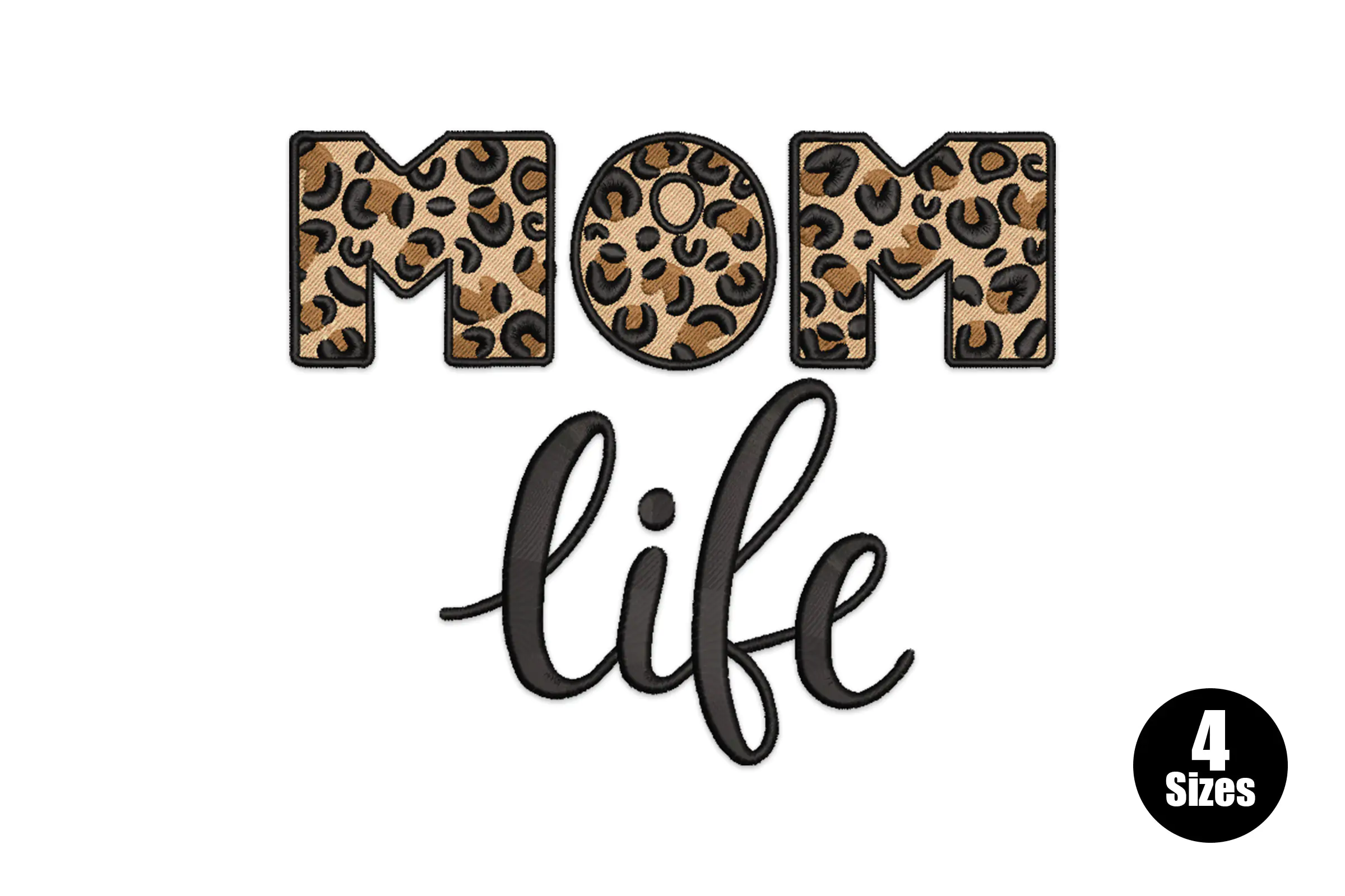 Mom Life Embroidery Design