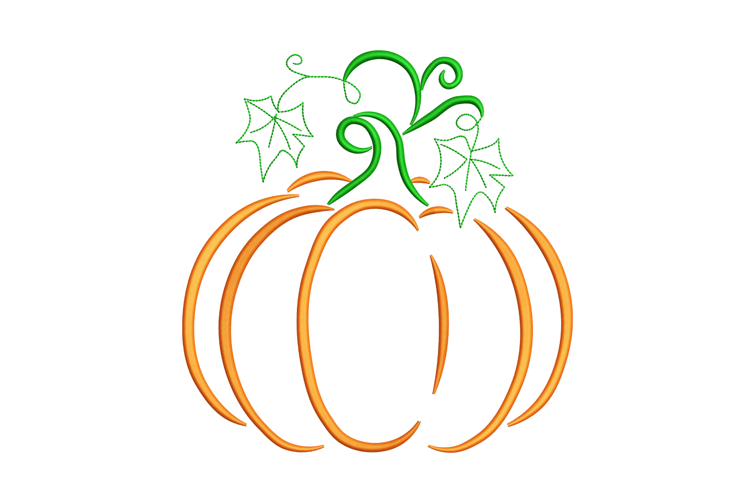 Simple Pumpkin Embroidery Design