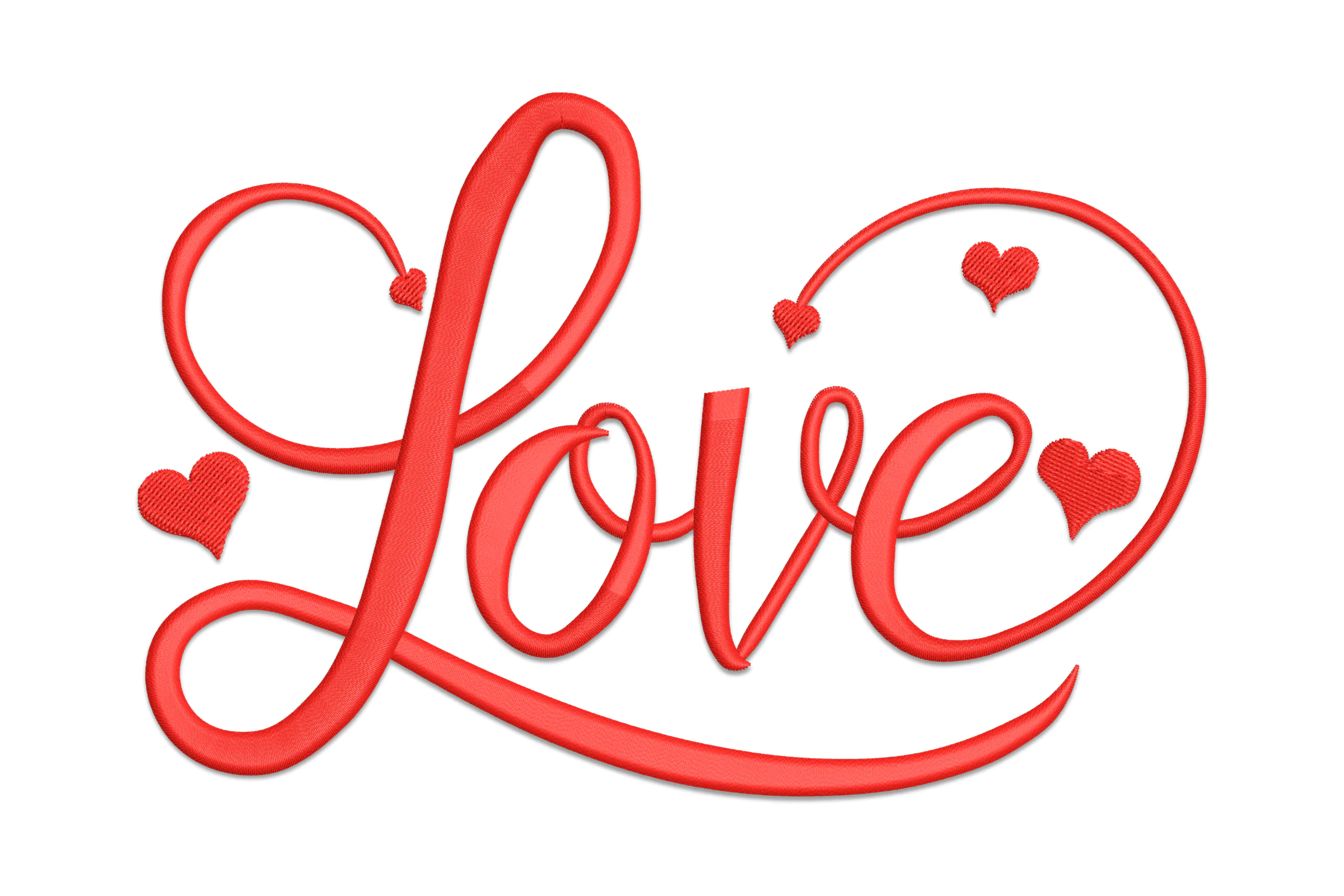 Valentine Love Heart Embroidery Design
