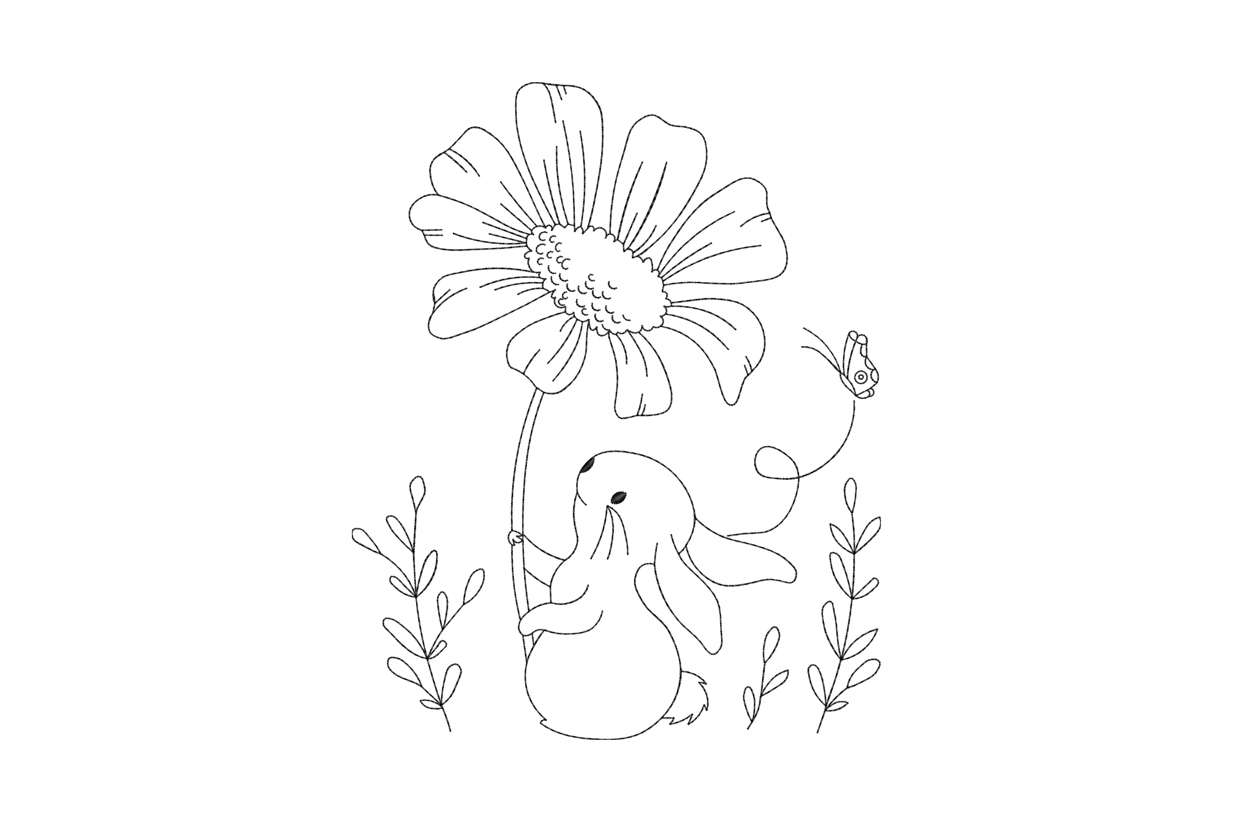 Happy Easter Embroidery Design