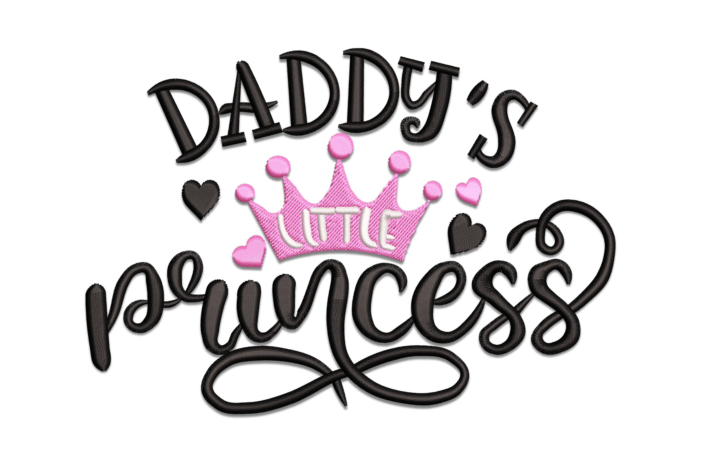 Daddy's Little Princess Embroidery Design