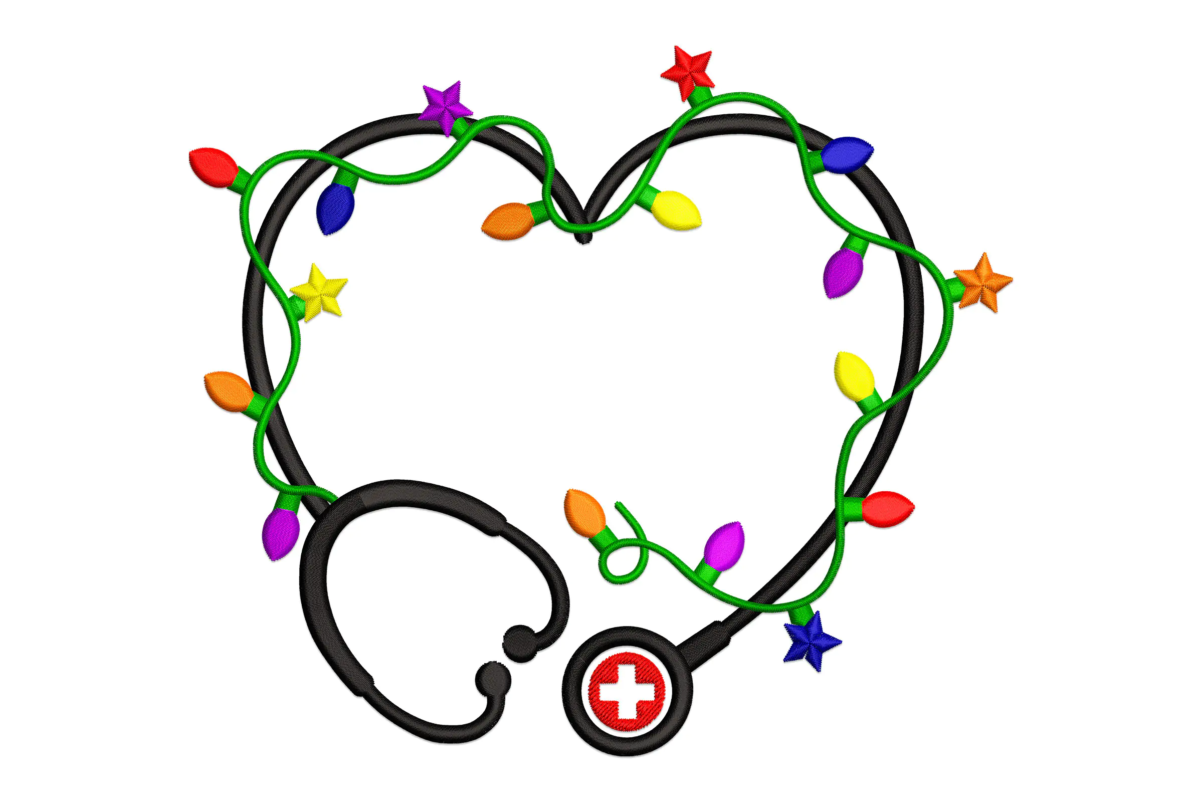 Nurse Christmas Embroidery Design