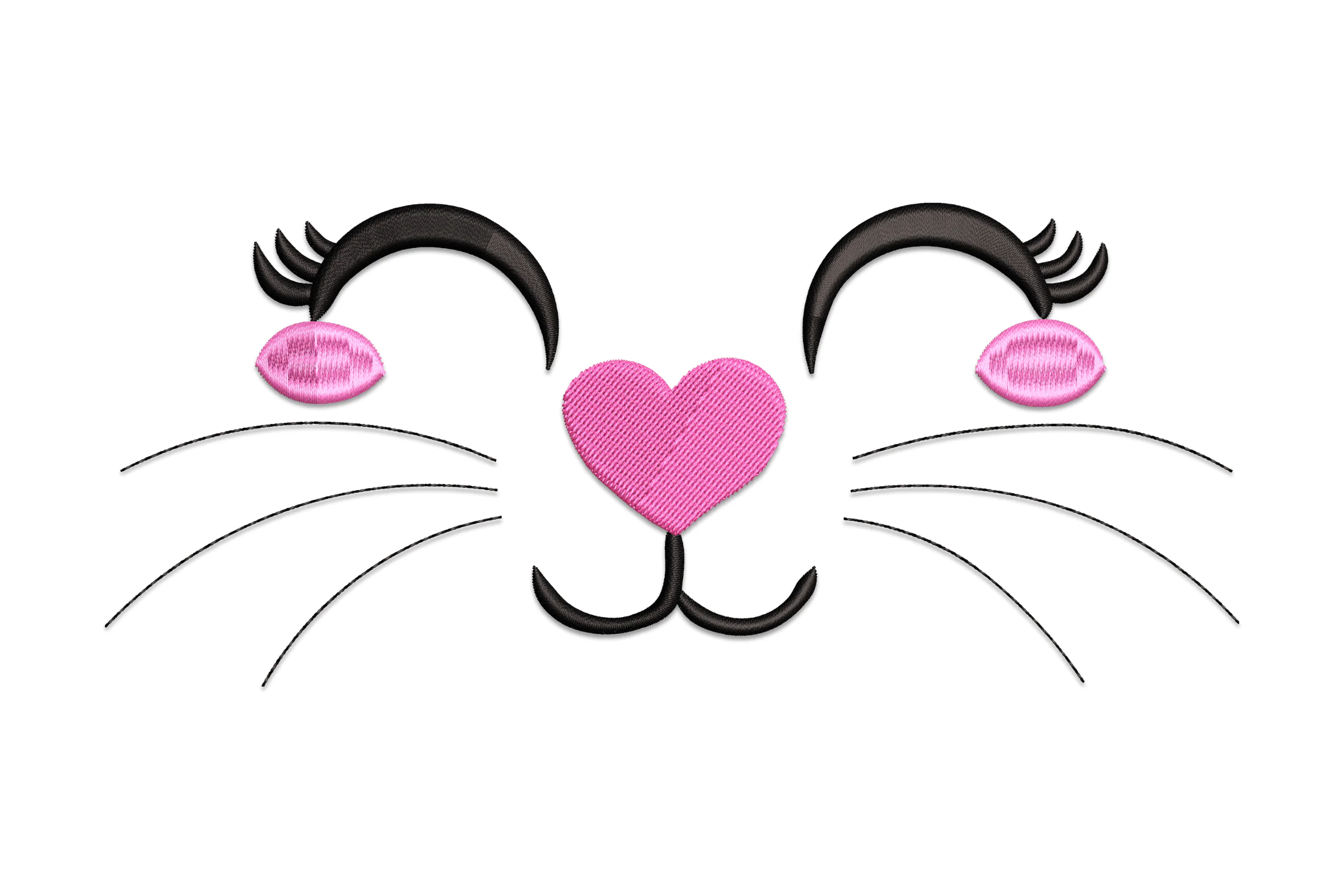 Bunny Cat Face Embroidery Design