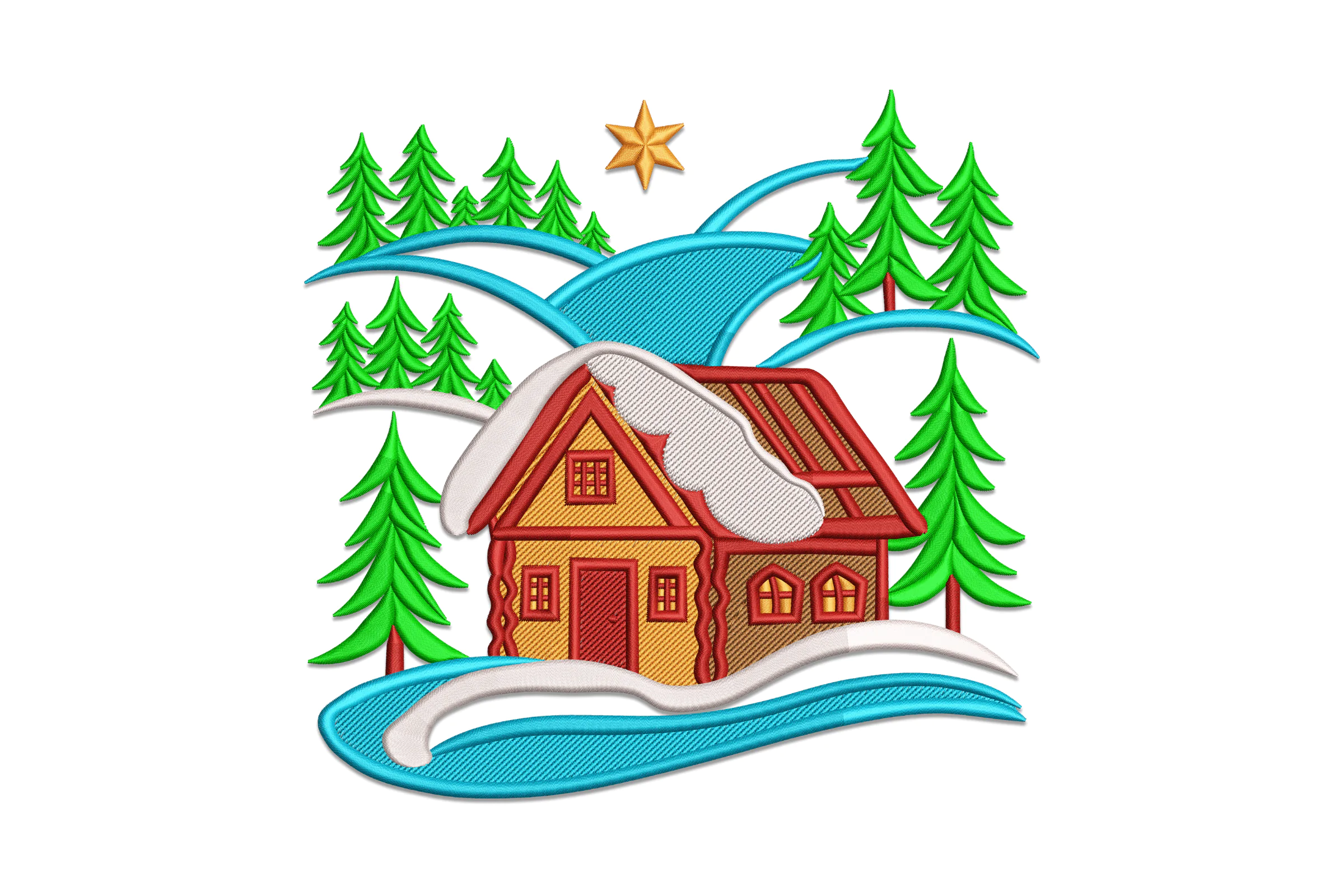 Christmas Church Machine Embroidery Design