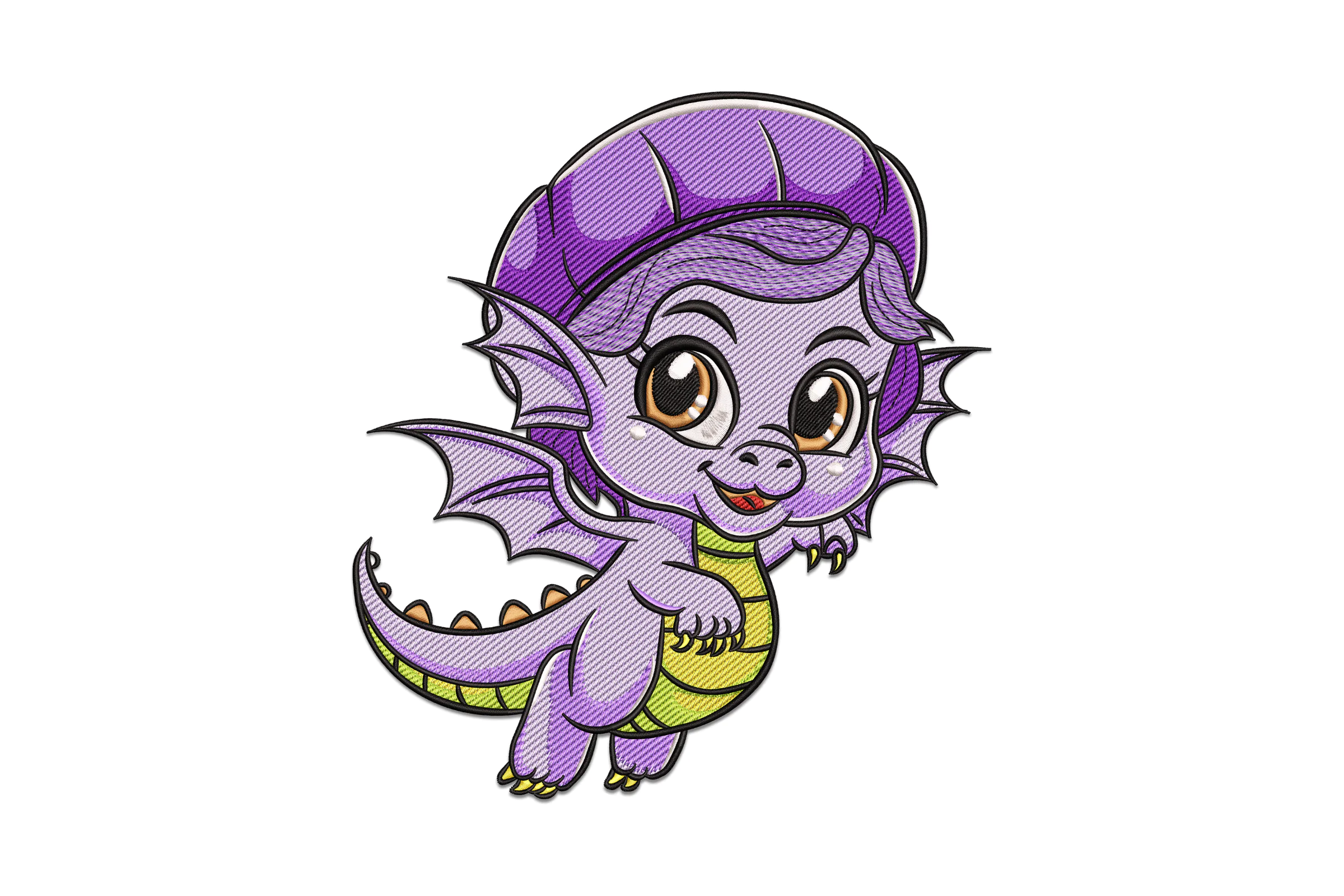 Cute Baby Dragon Embroidery Design File