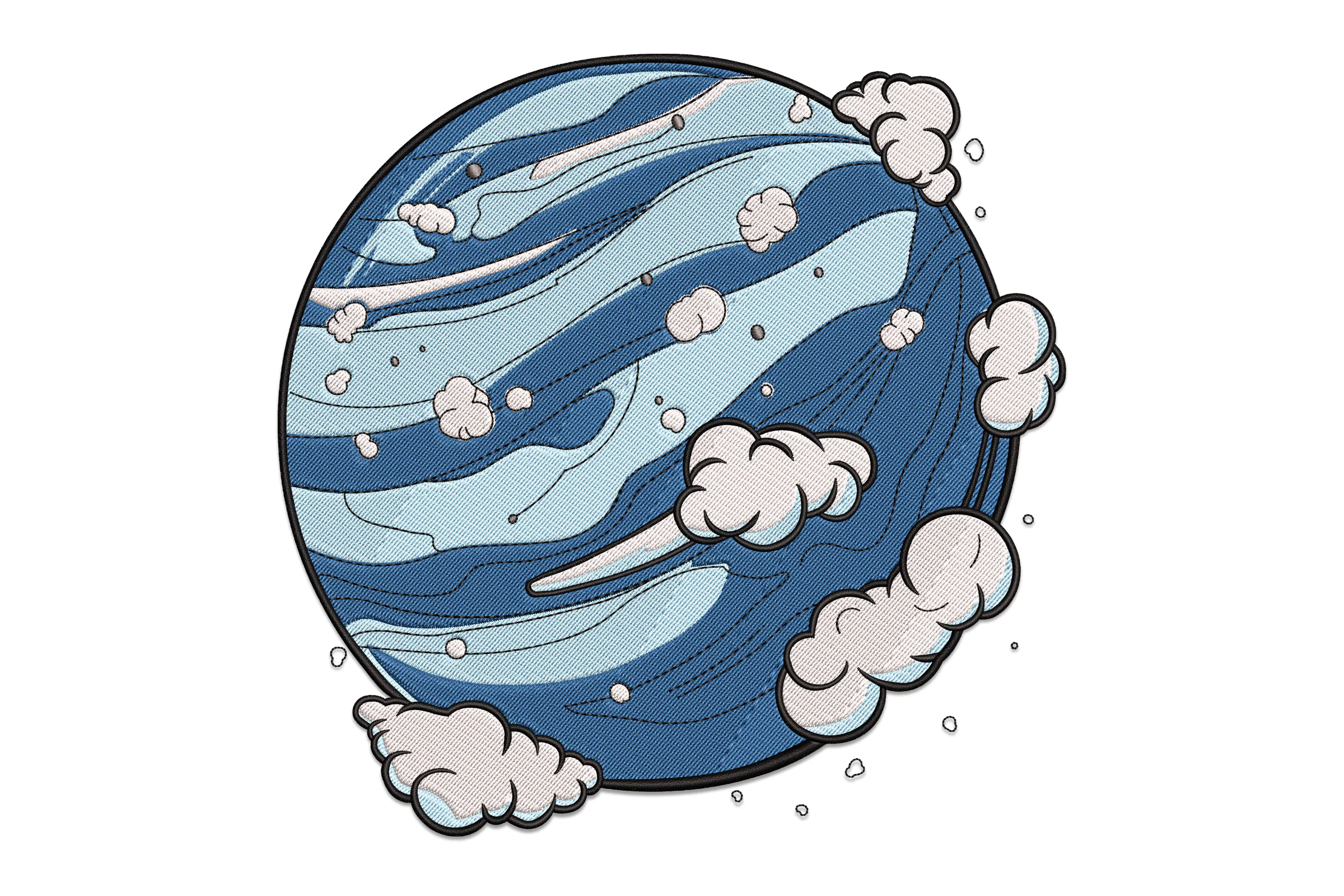 Cosmic Planet Embroidery Design