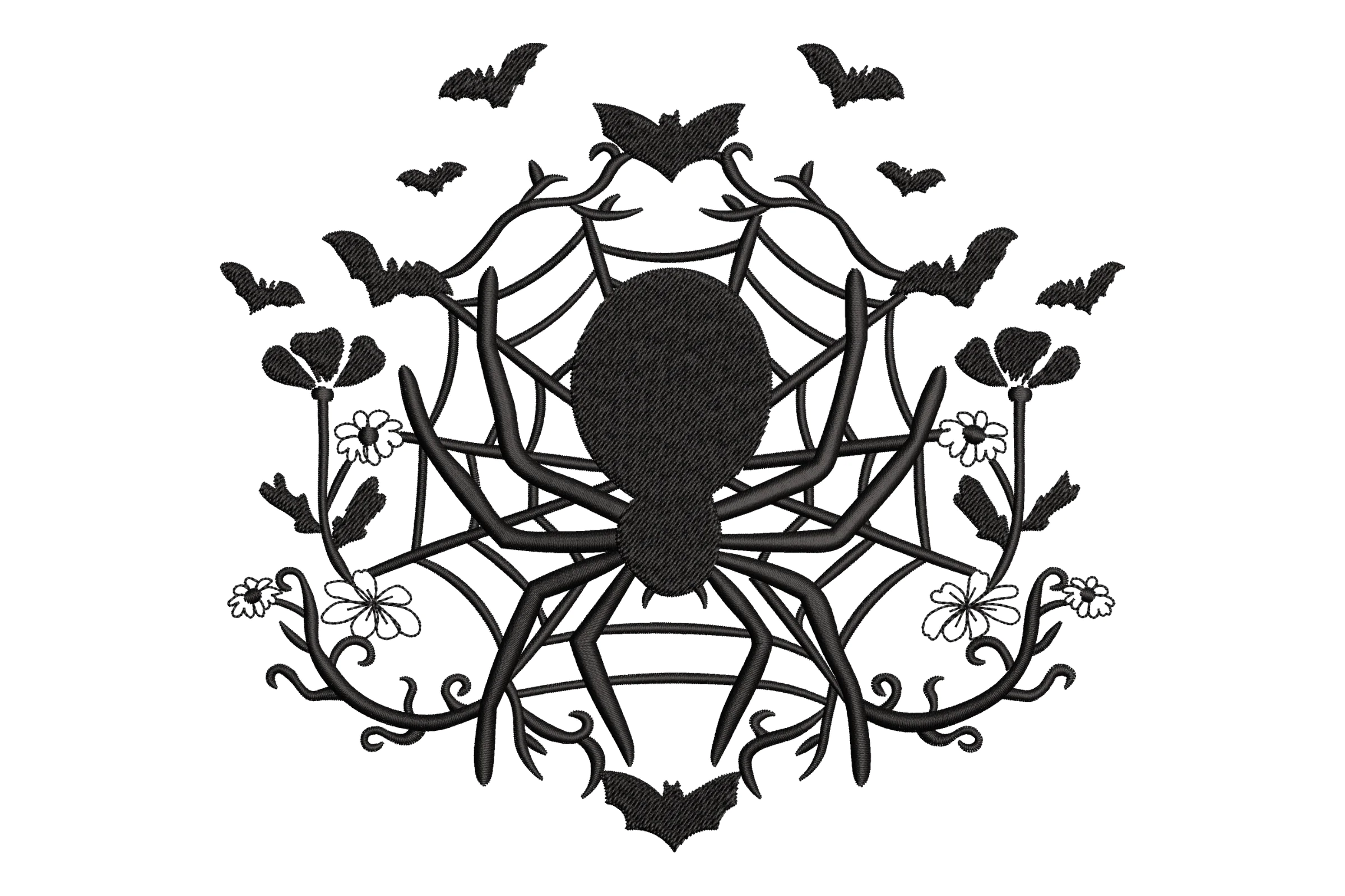Halloween Spider Embroidery Design