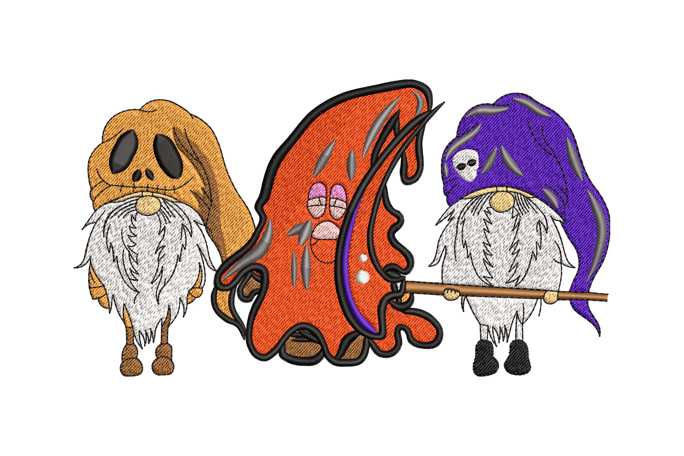 Halloween Gnomes Embroidery File