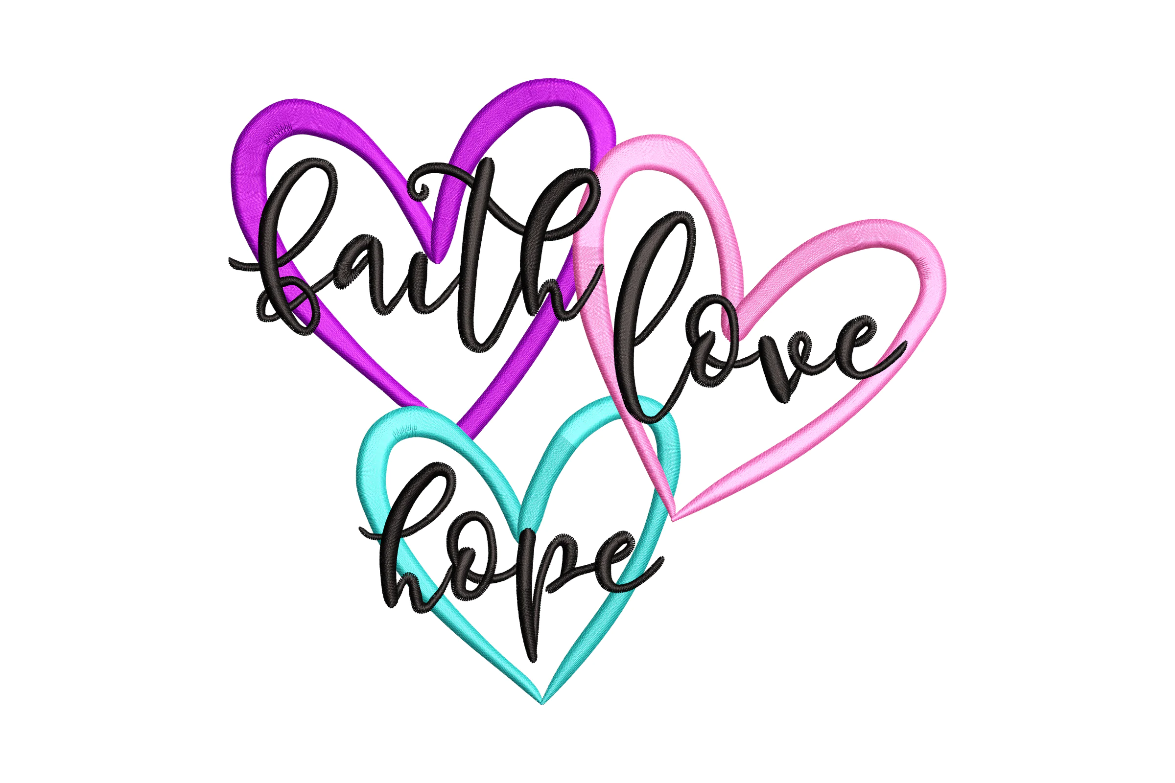 Faith Hope and Love Embroidery File