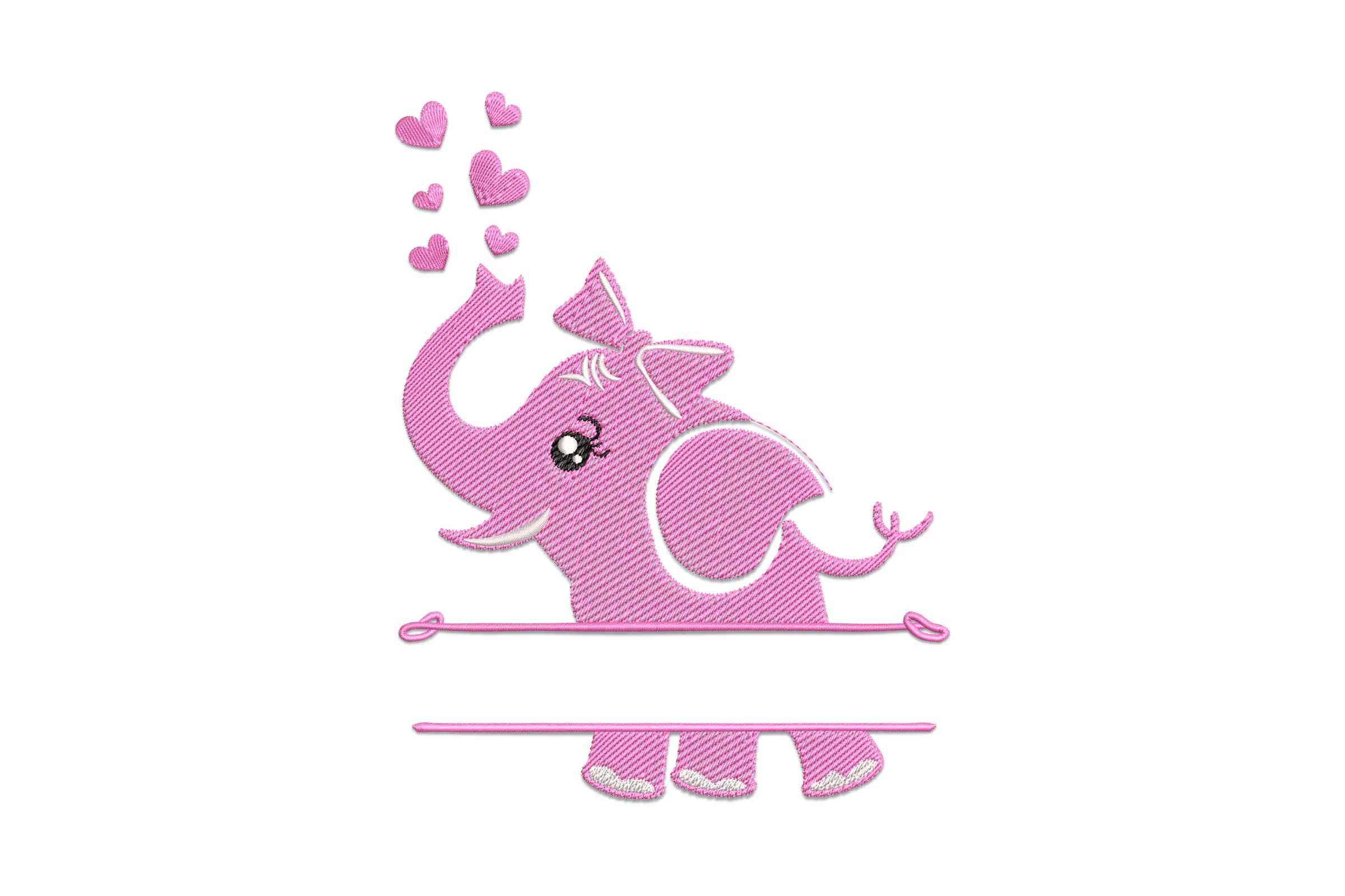 Cute Baby Elephant Embroidery Design