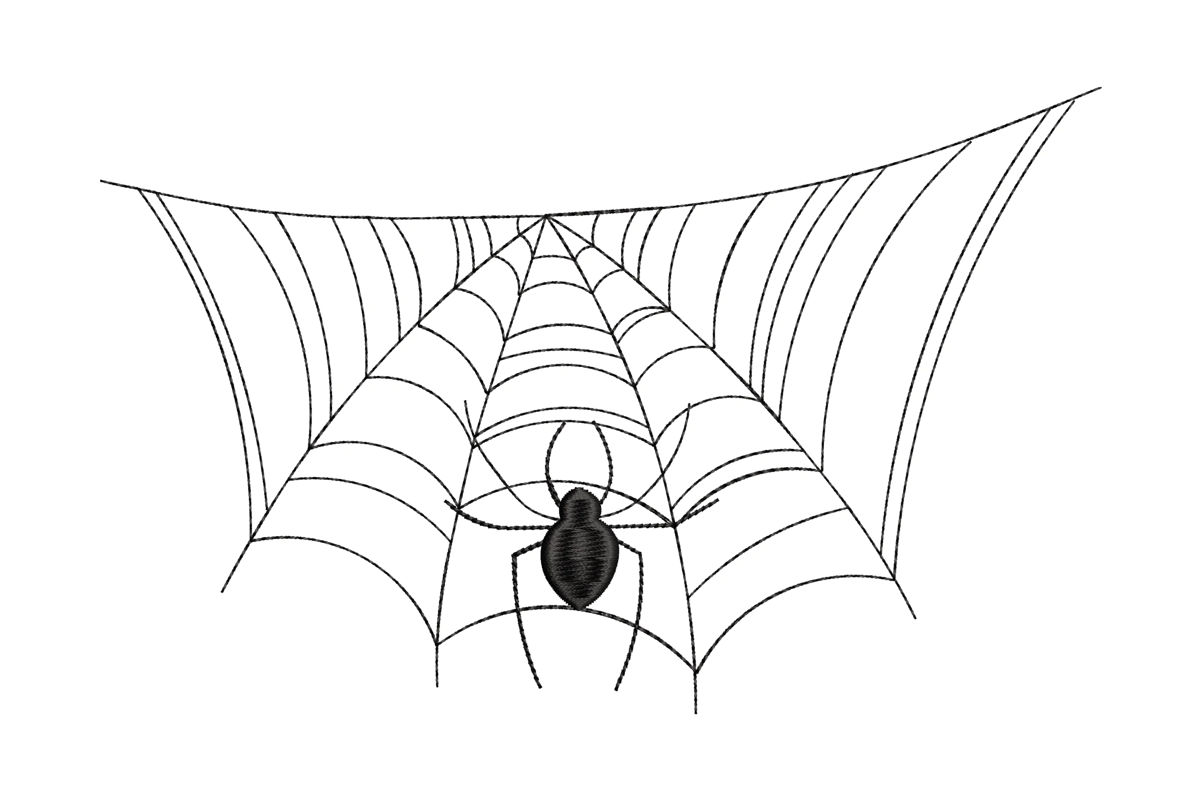 Halloween Spider Web Embroidery File