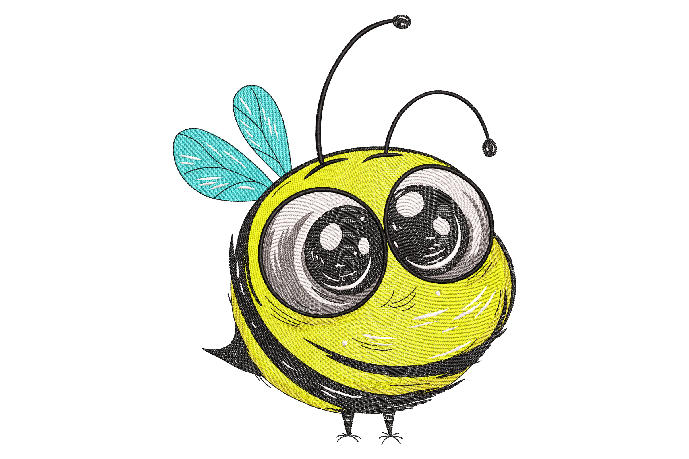 Cute Bumblebee Embroidery Design