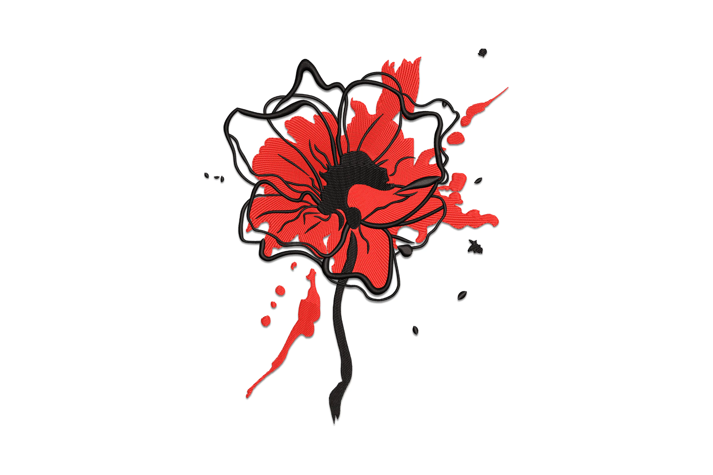 Poppy Machine Embroidery Design