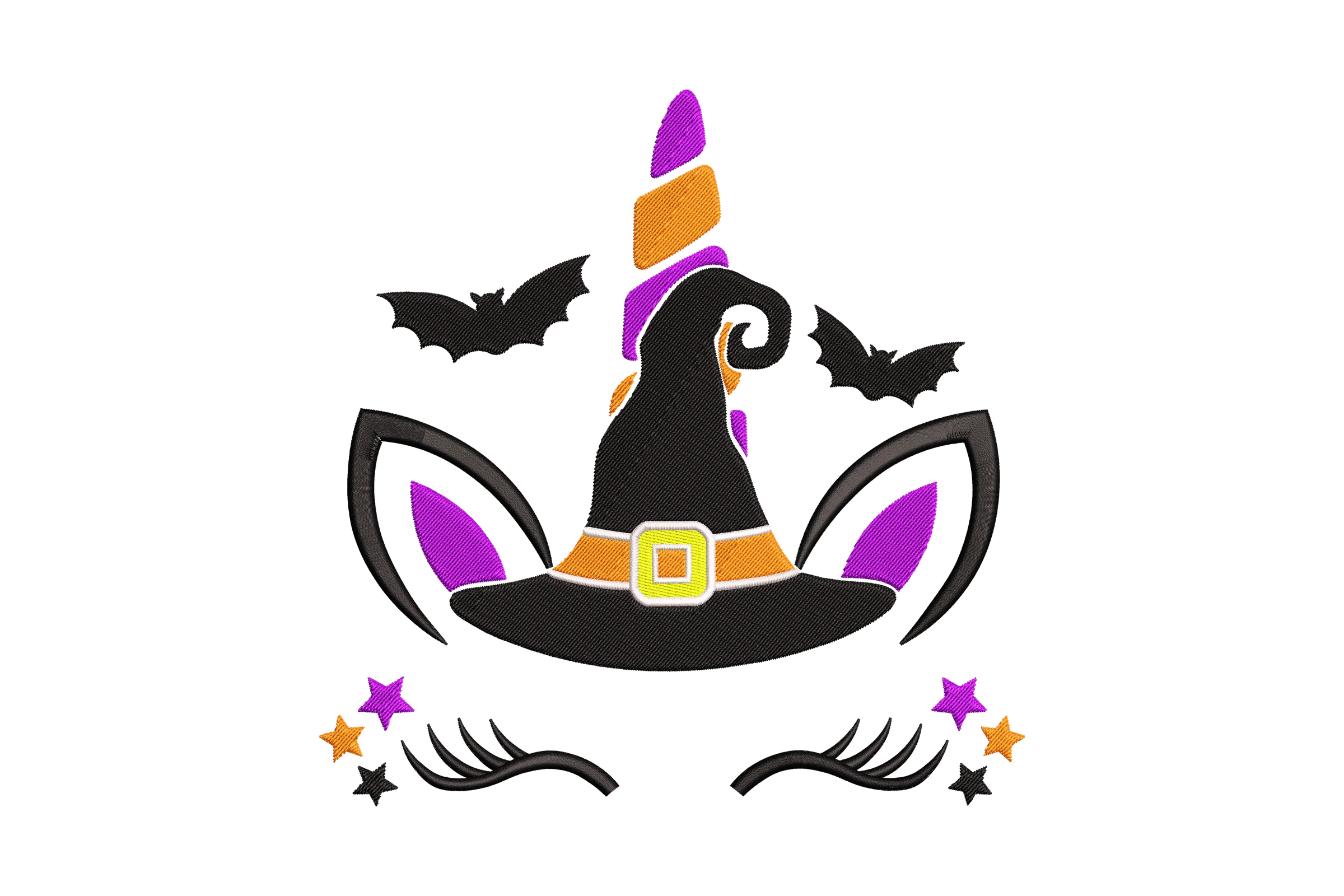 Halloween Unicorn Embroidery Design File