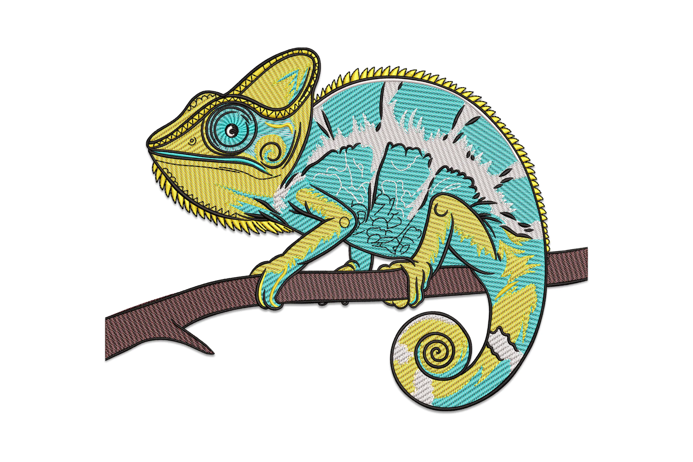 Chameleon Machine Embroidery Design