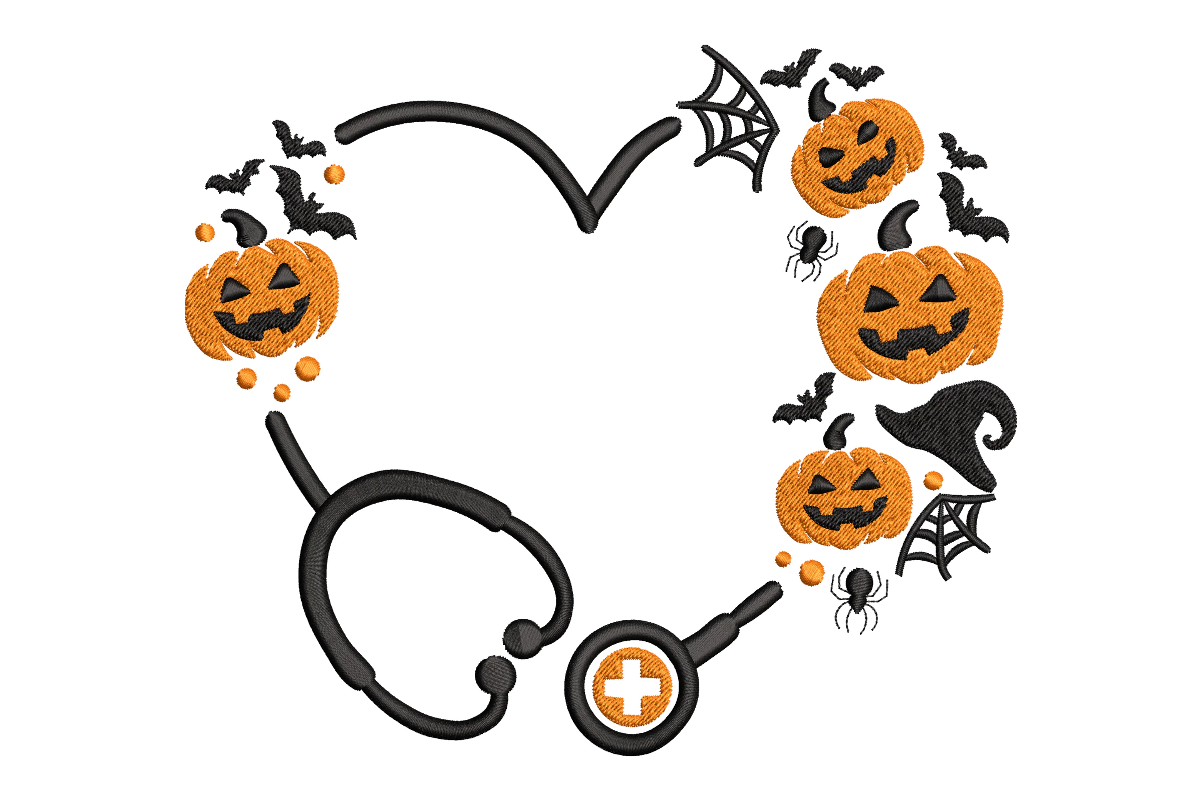 Halloween Stethoscope Embroidery Designs