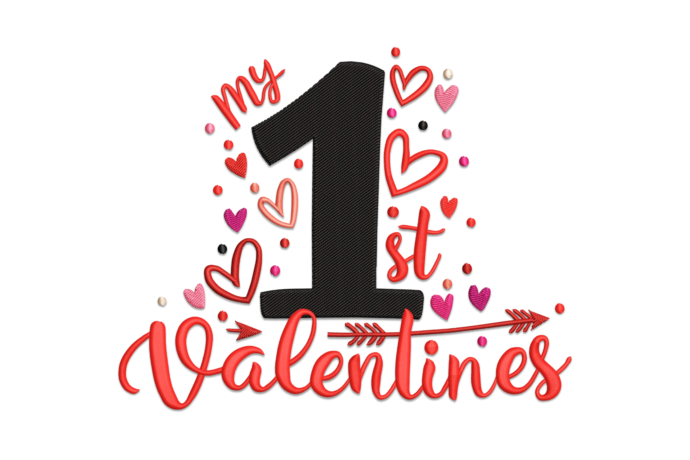 My 1St Valentines Day Embroidery Design File