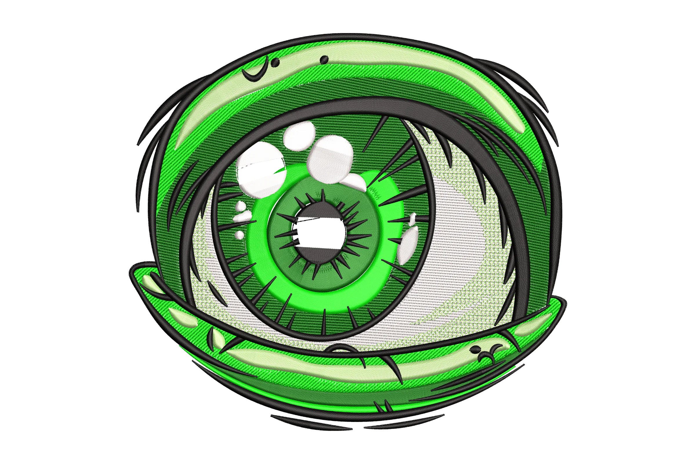 Green Eye Embroidery Design