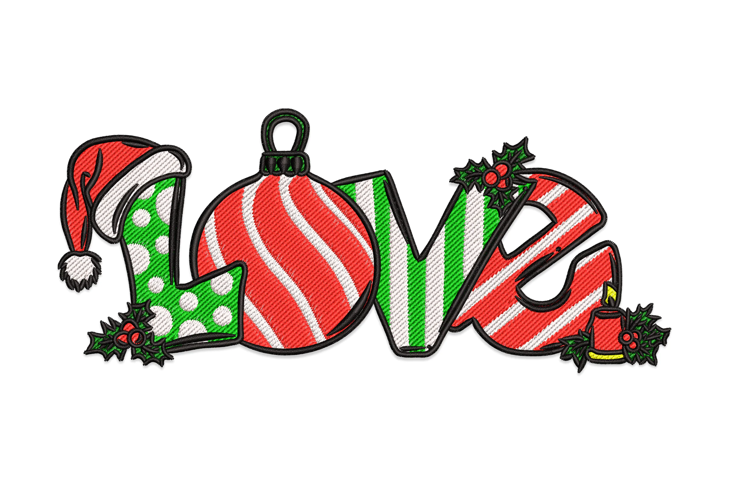 Christmas Love Embroidery Design