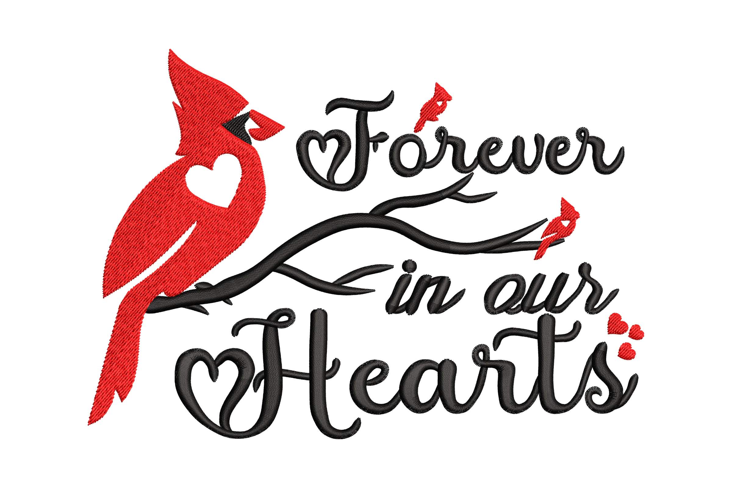 Forever in Our Hearts Embroidery Design