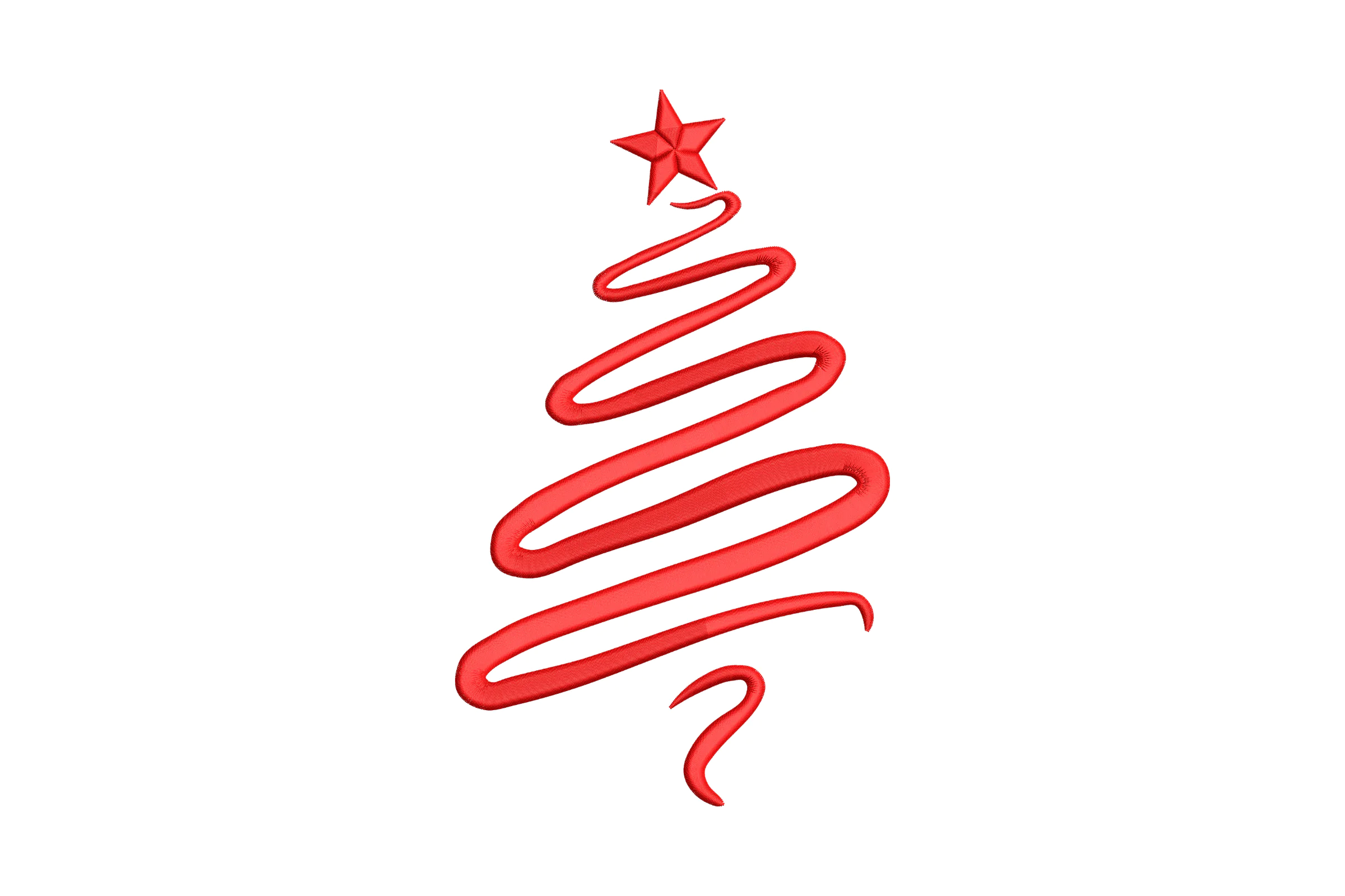 Christmas Tree and Star Embroidery Design
