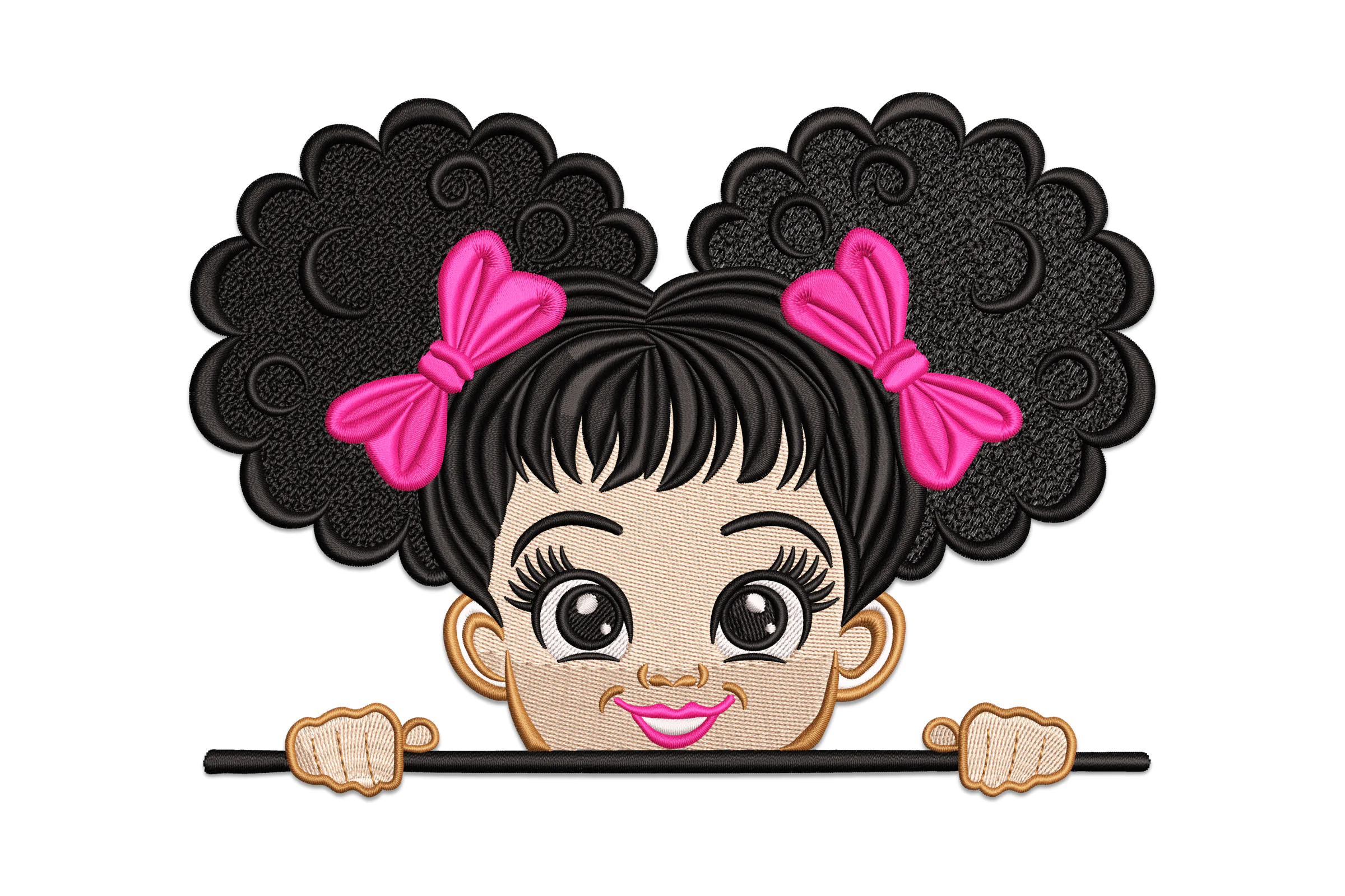 Afro Girl Machine Embroidery Design File