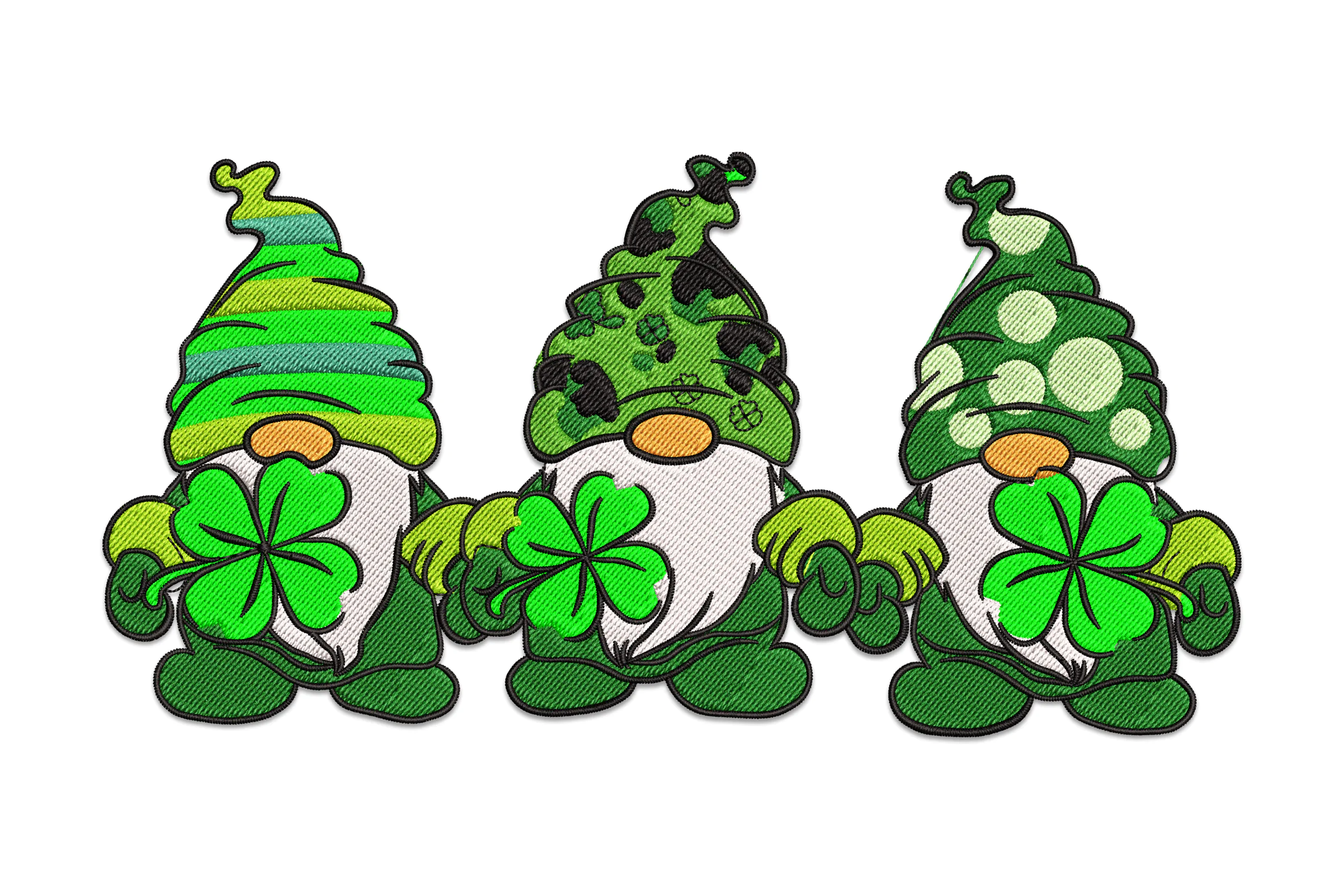 St. Patrick's Day Gnomes Embroidery Design