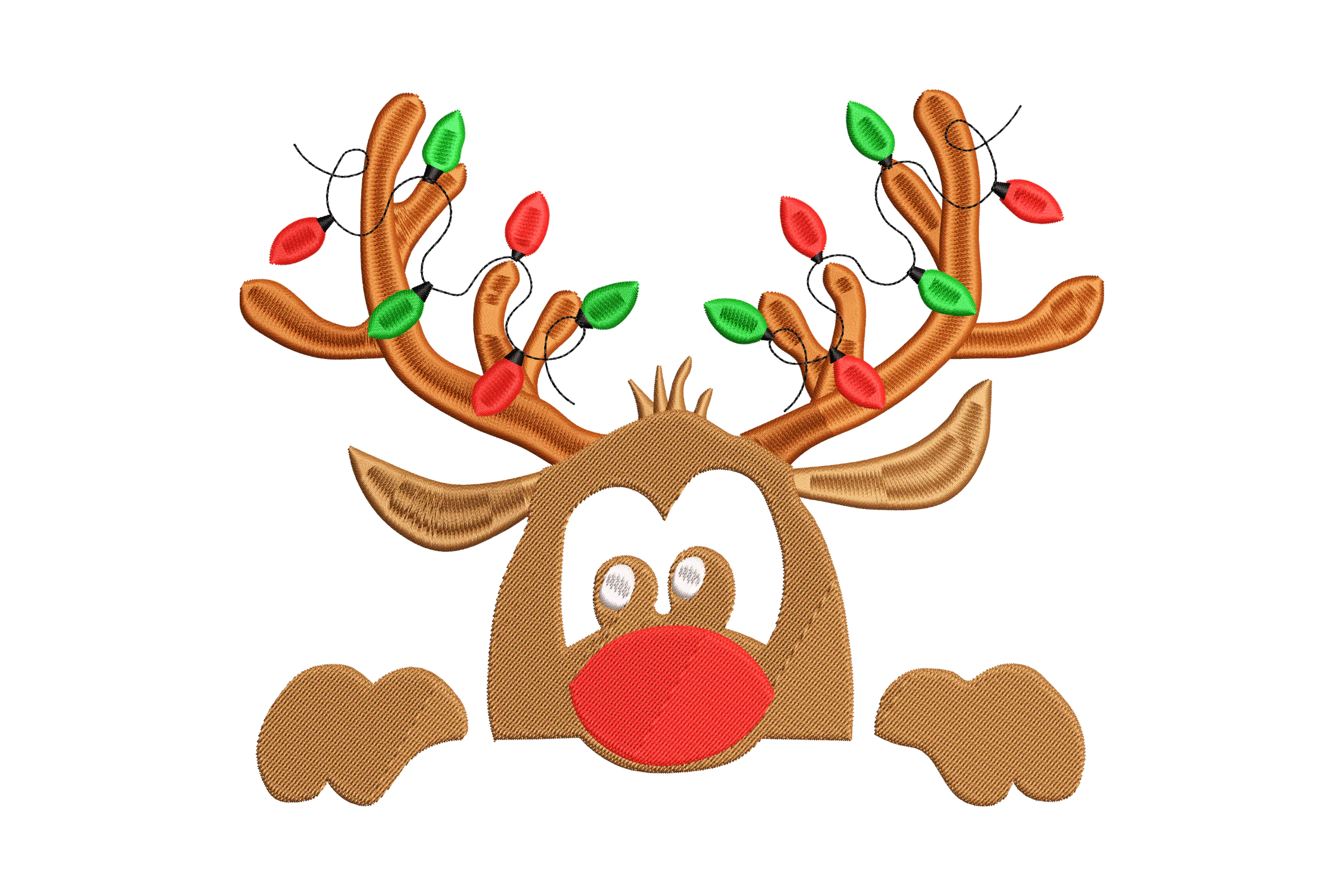 Christmas Reindeer Embroidery Pattern