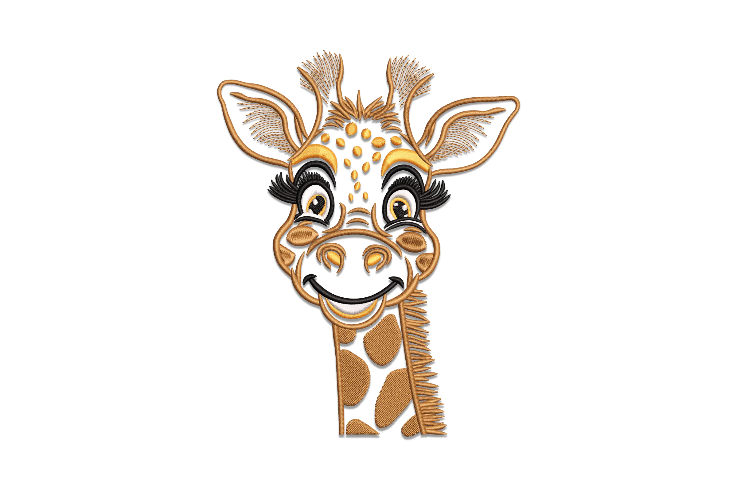 Giraffe Head Machine Embroidery Design