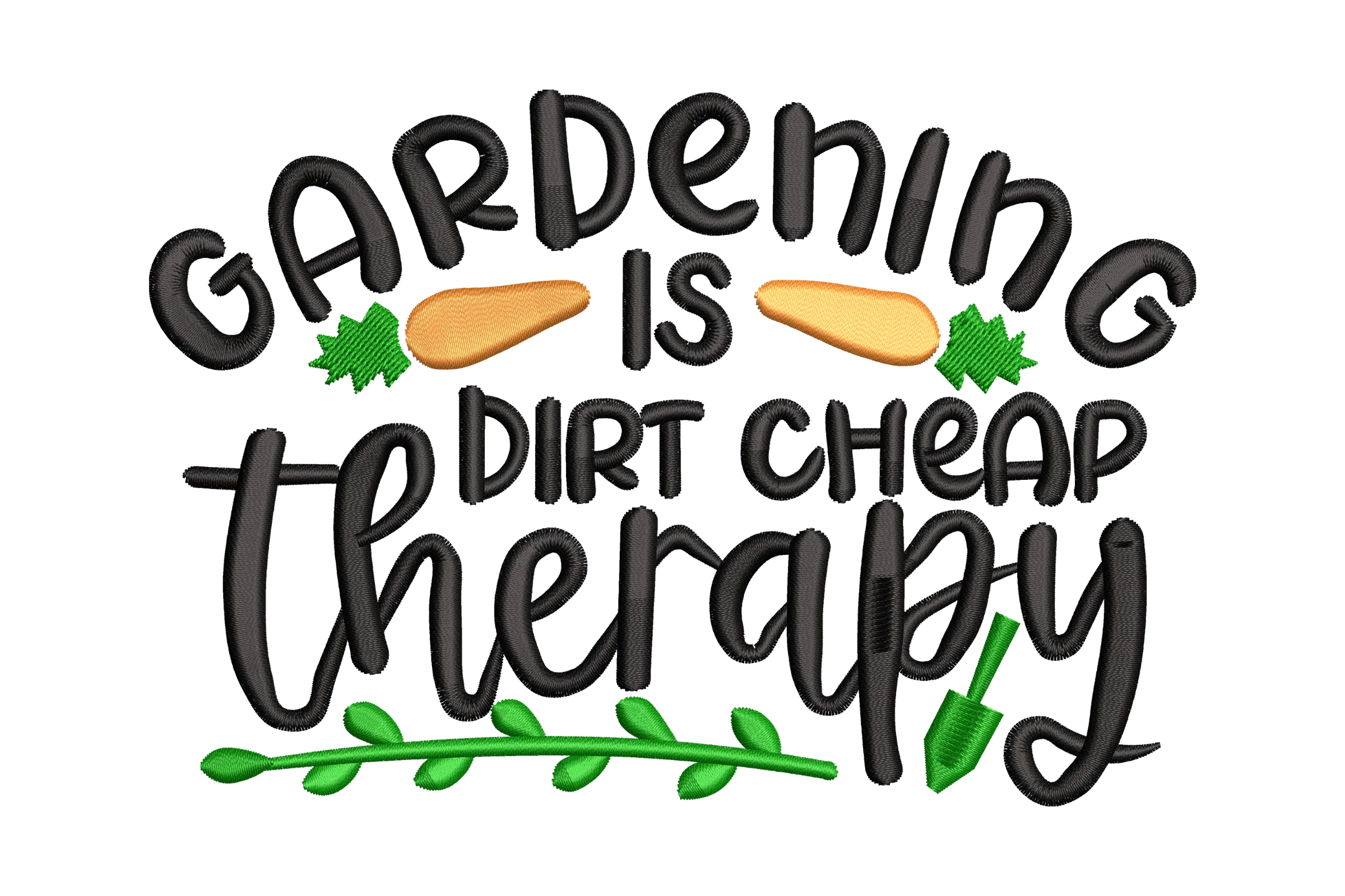 Dirt Cheap Therapy Embroidery Design