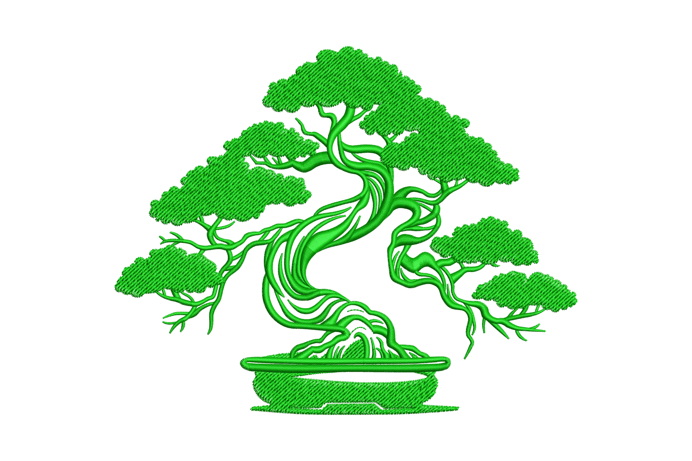 Bonsai Tree Embroidery Design