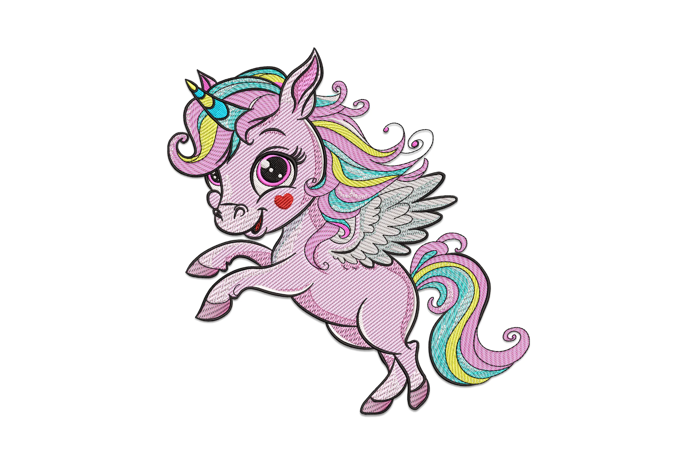 Flying Unicorn Machine Embroidery Design